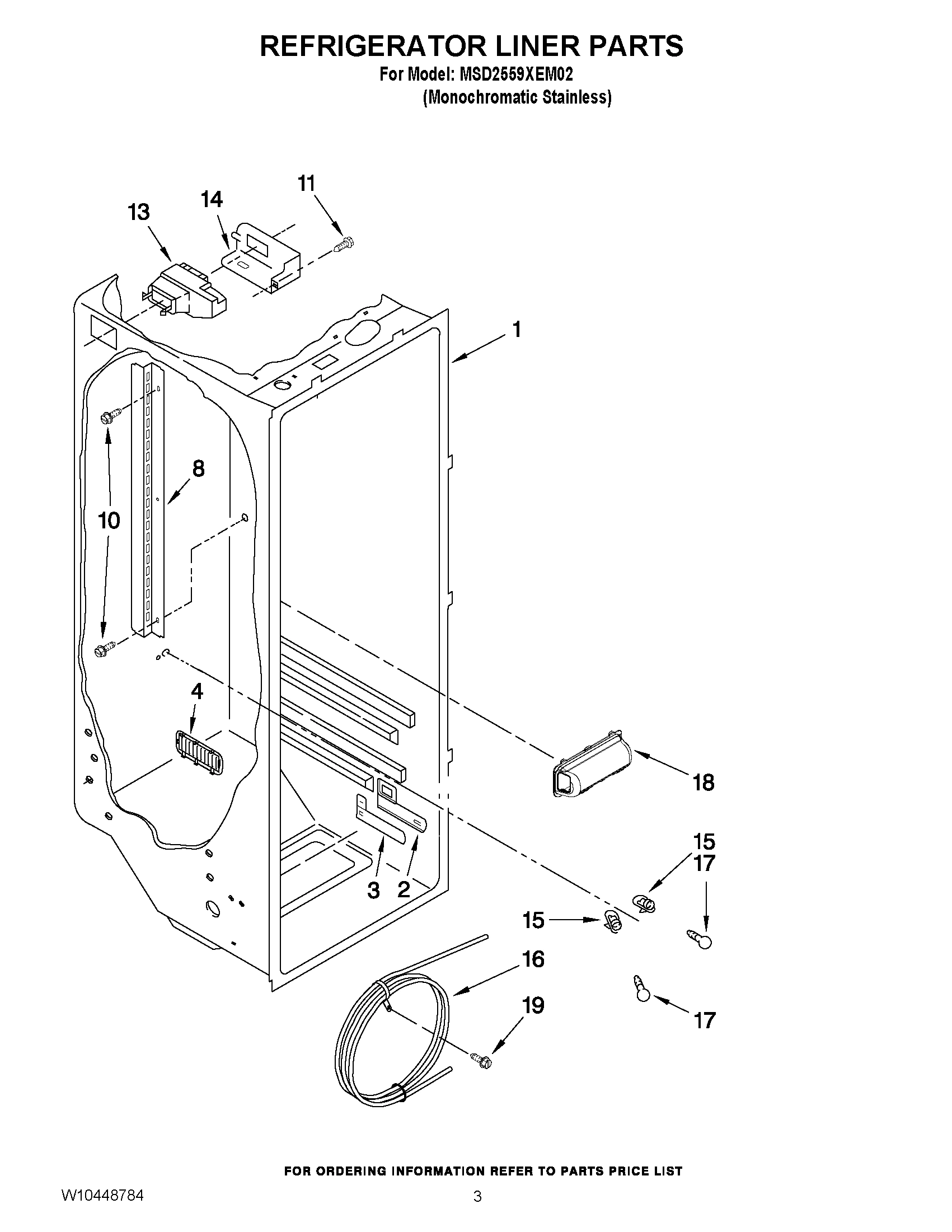 02 - REFRIGERATOR LINER PARTS