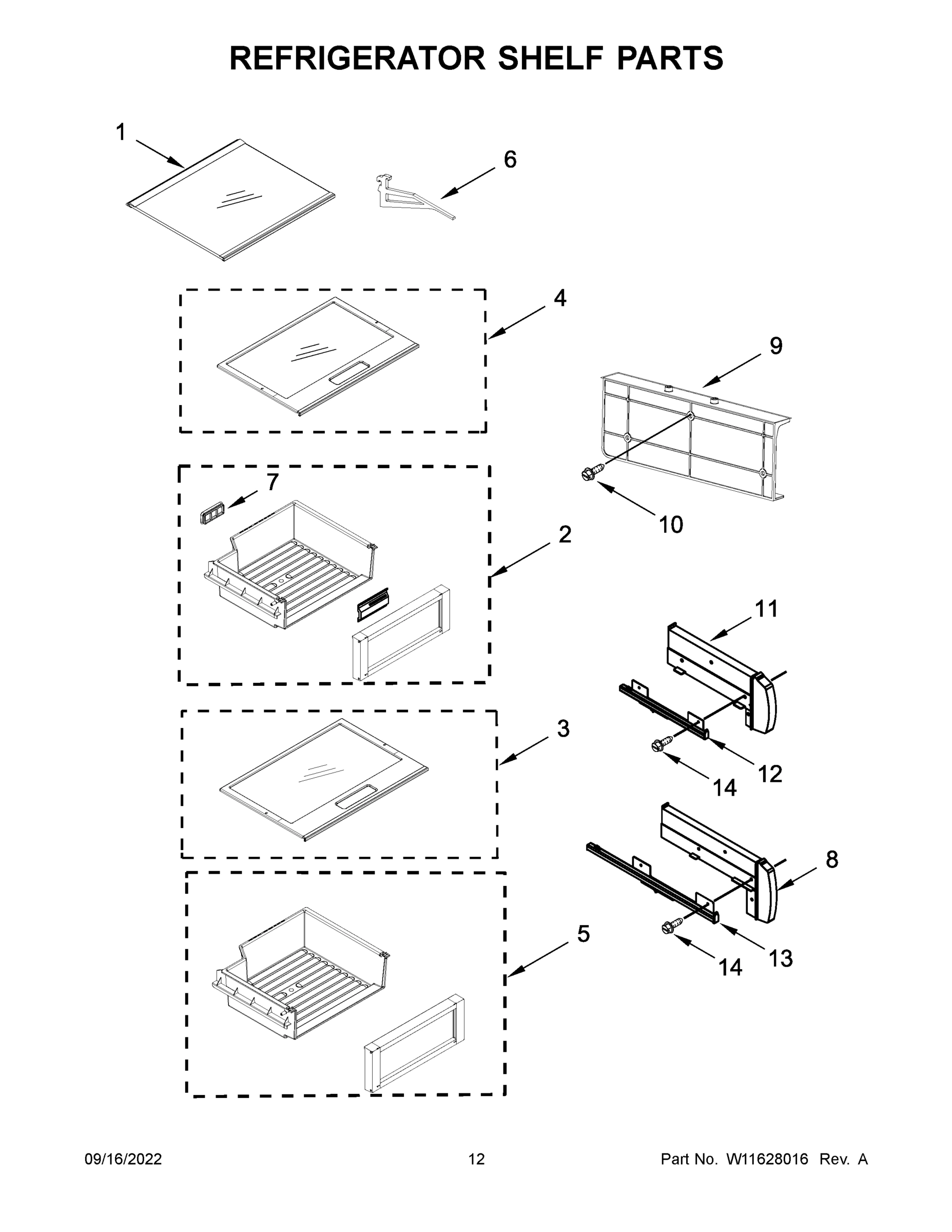 07 - REFRIGERATOR SHELF PARTS