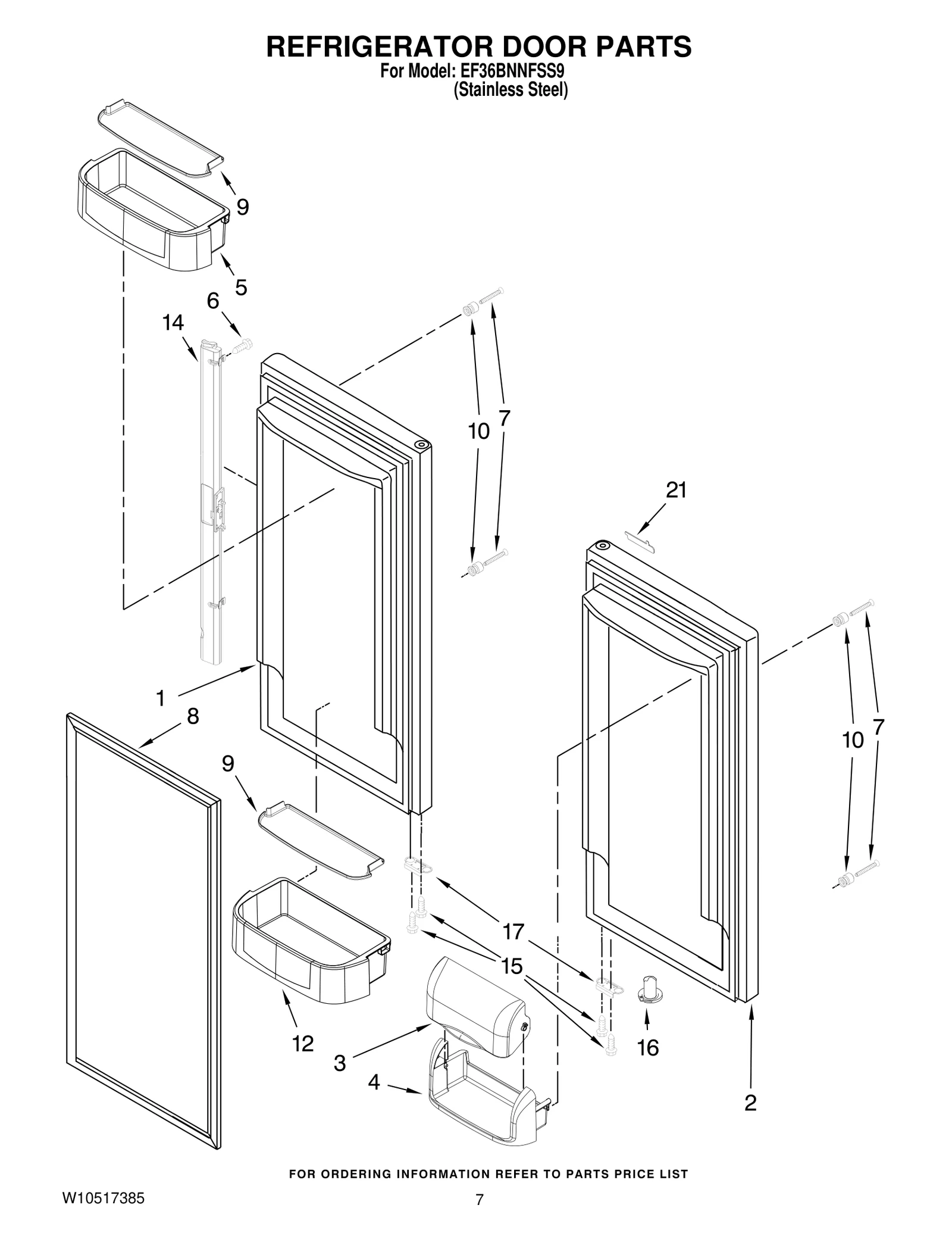 REFRIGERATOR DOOR PARTS