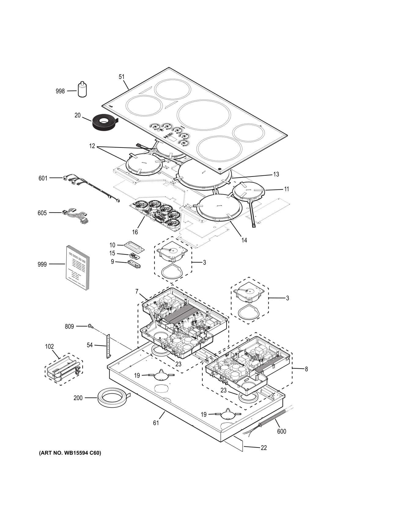 CONTROL PANEL & COOKTOP