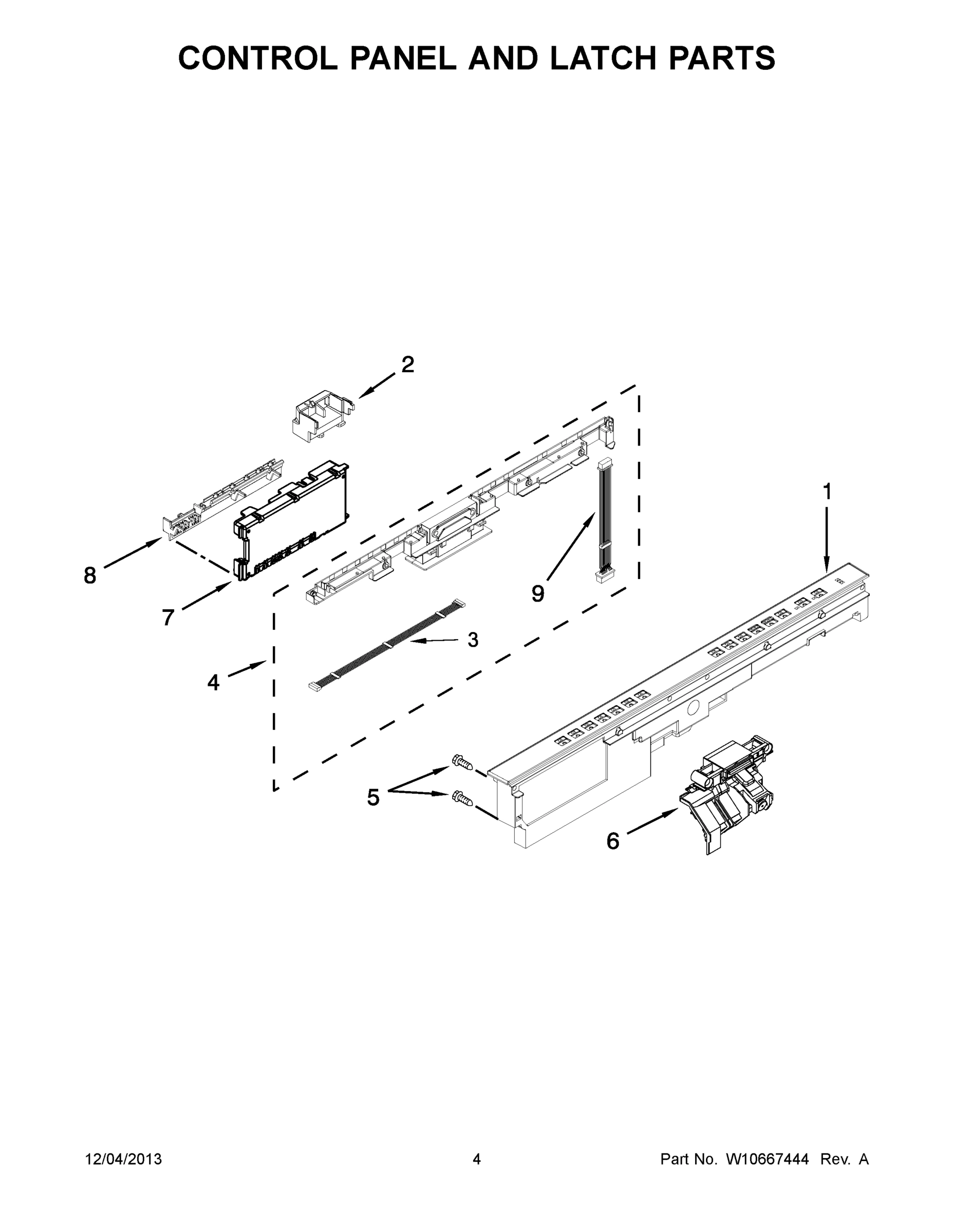 03 - CONTROL PANEL AND LATCH PARTS
