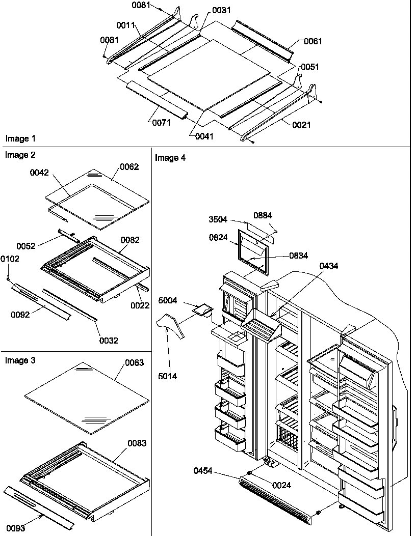 12 - SHELVING, CRISPER ASSY & TOE GRILLE