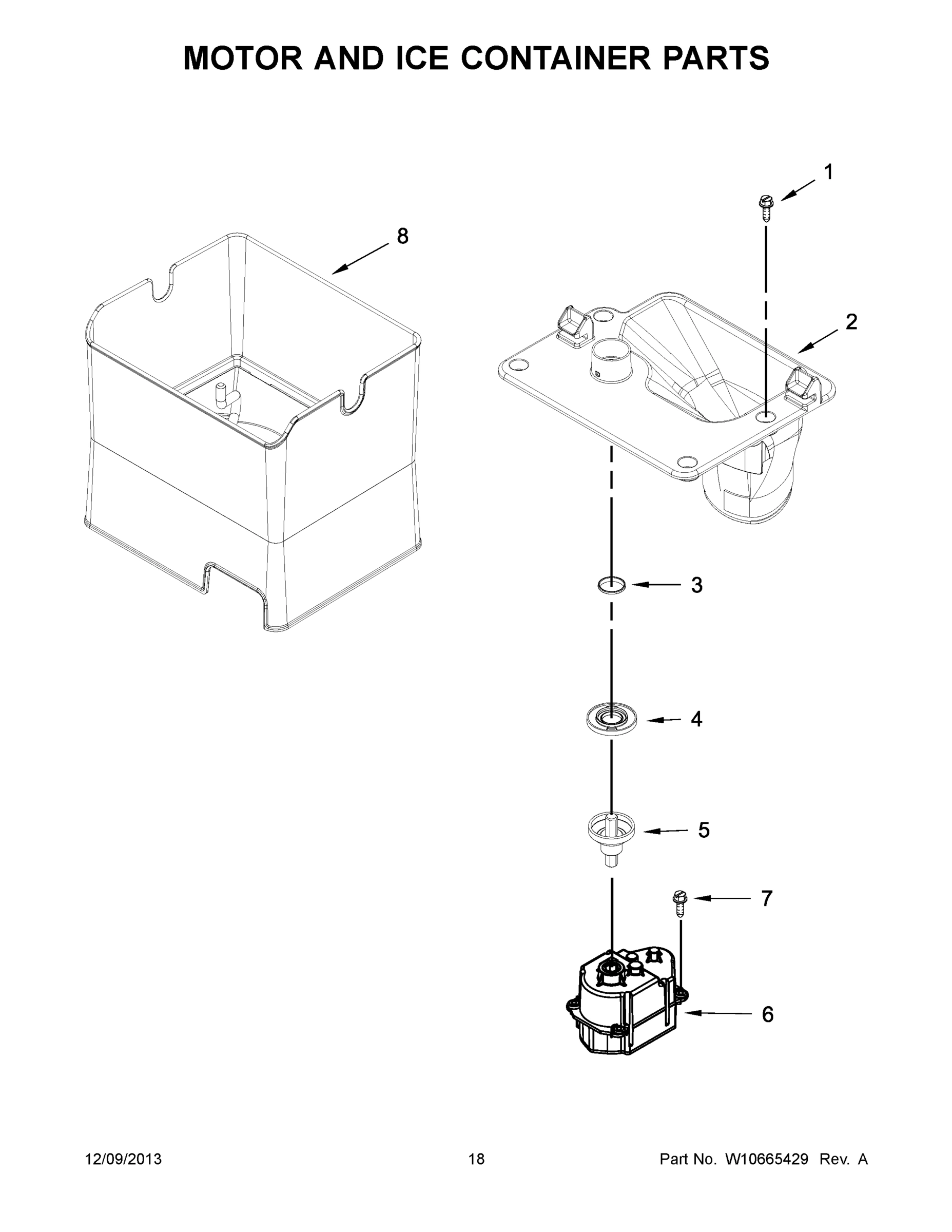 10 - MOTOR AND ICE CONTAINER PARTS