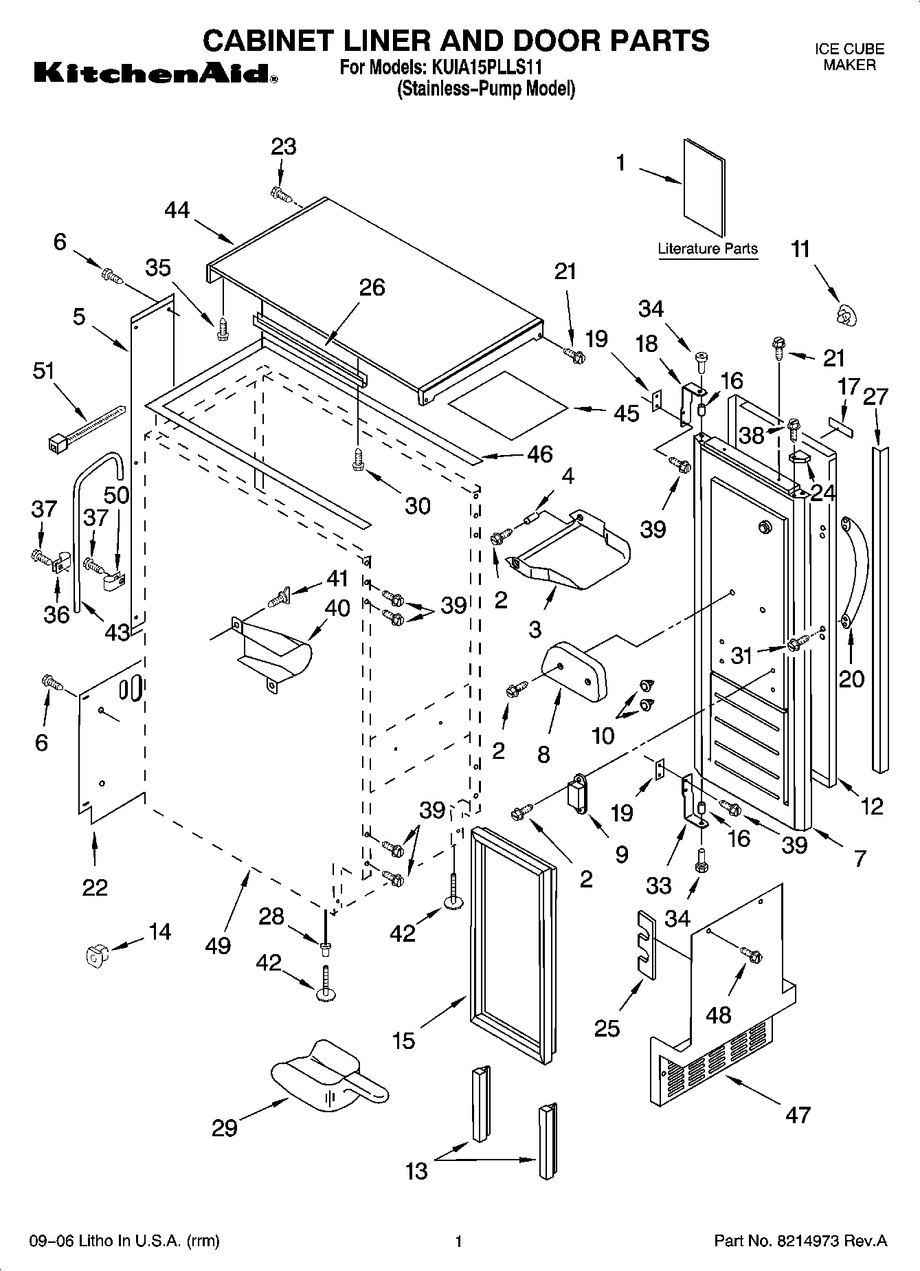 01 - CABINET LINER AND DOOR PARTS