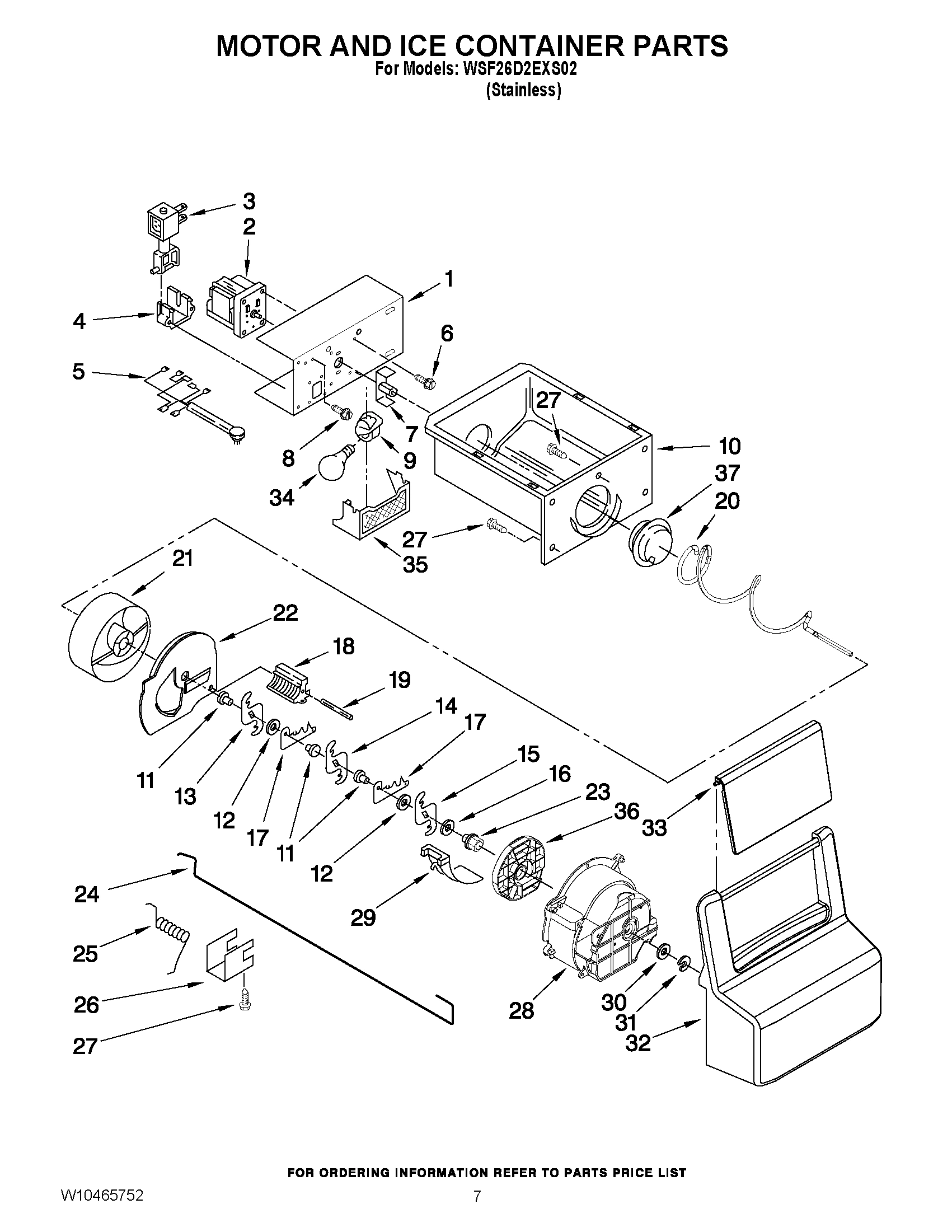 05 - MOTOR AND ICE CONTAINER PARTS
