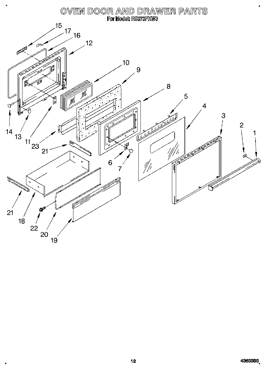 09 - OVEN DOOR AND DRAWER