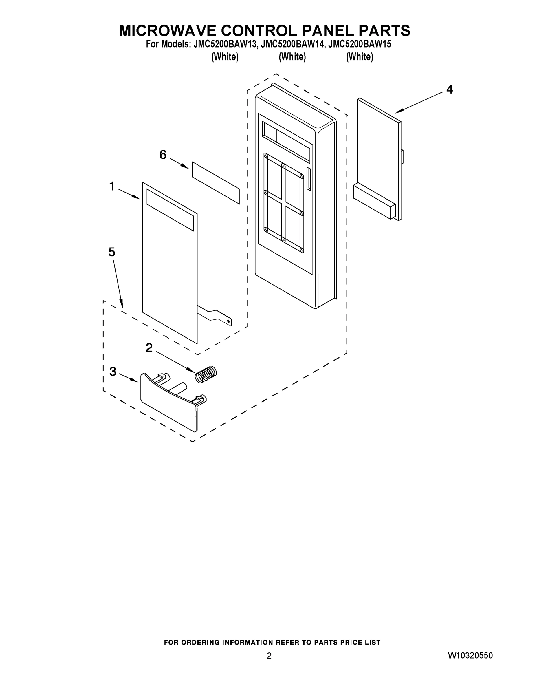 02 - MICROWAVE CONTROL PANEL PARTS