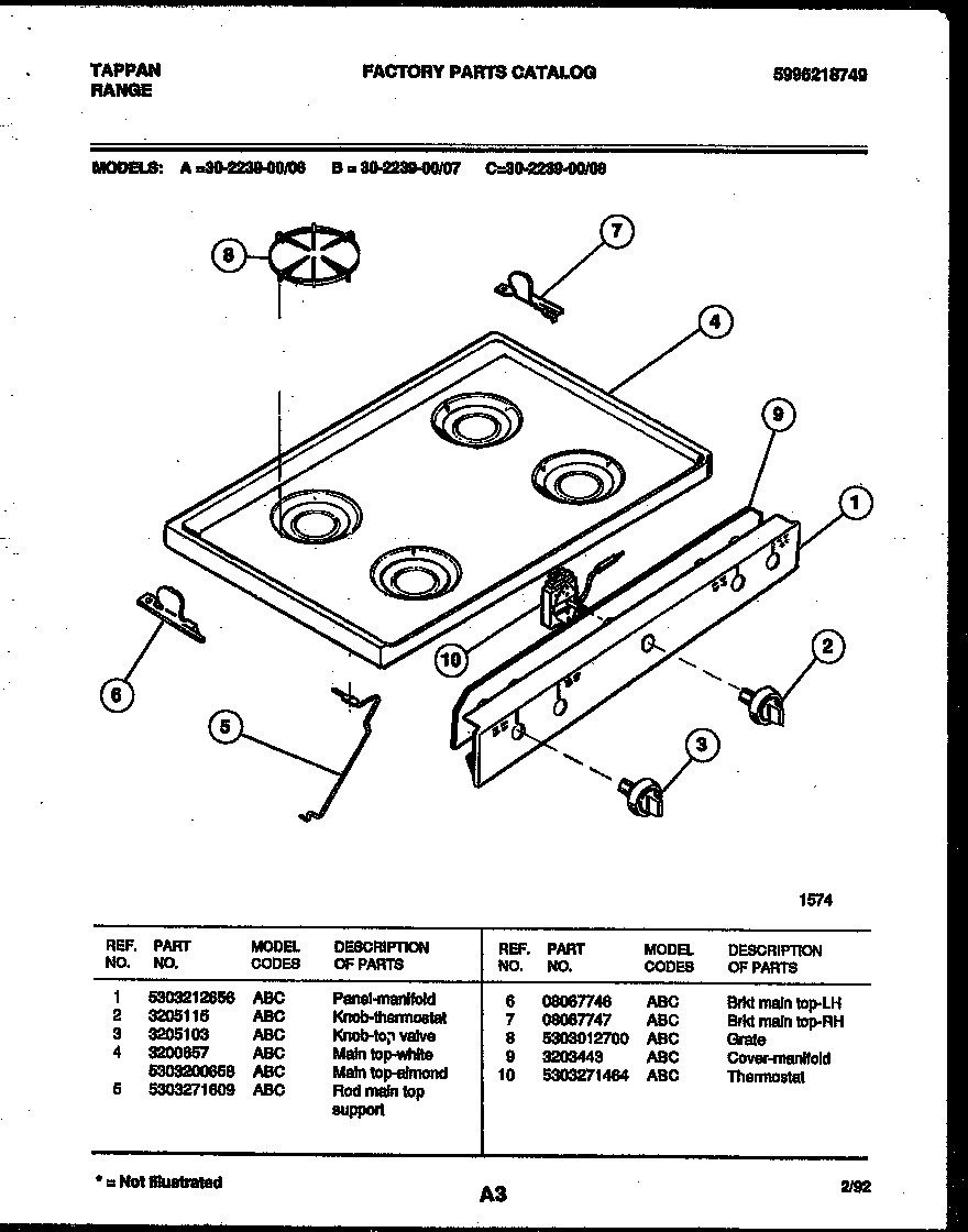 03 - COOKTOP PARTS