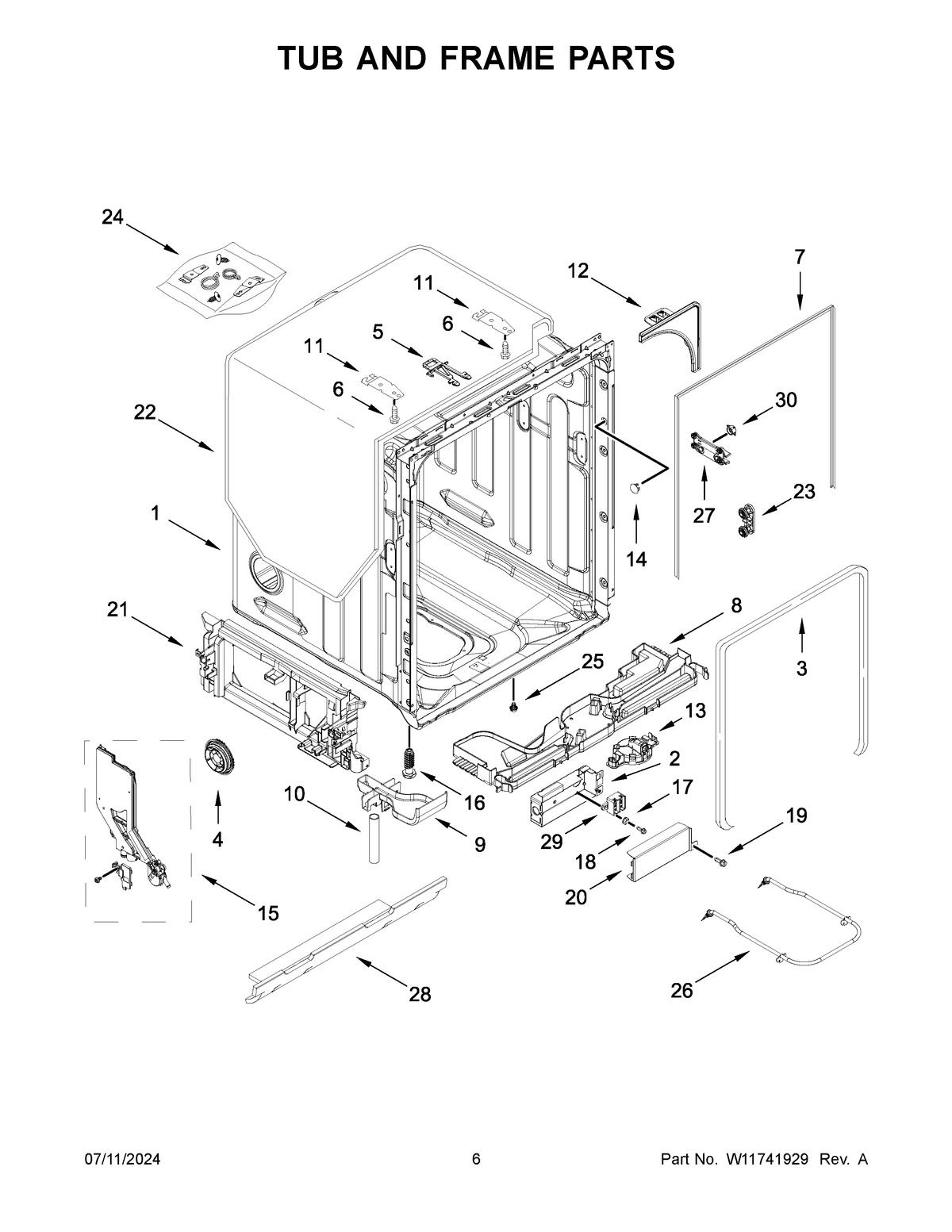04 - TUB AND FRAME PARTS