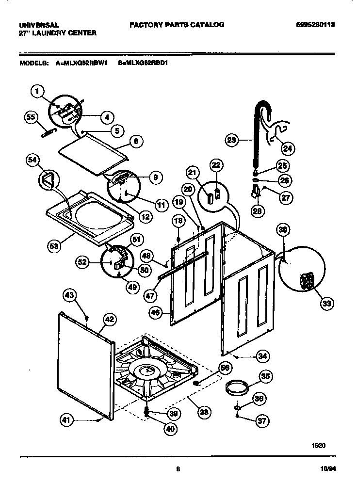 05 - WASHER - CABINET, TOP PANEL, BASE