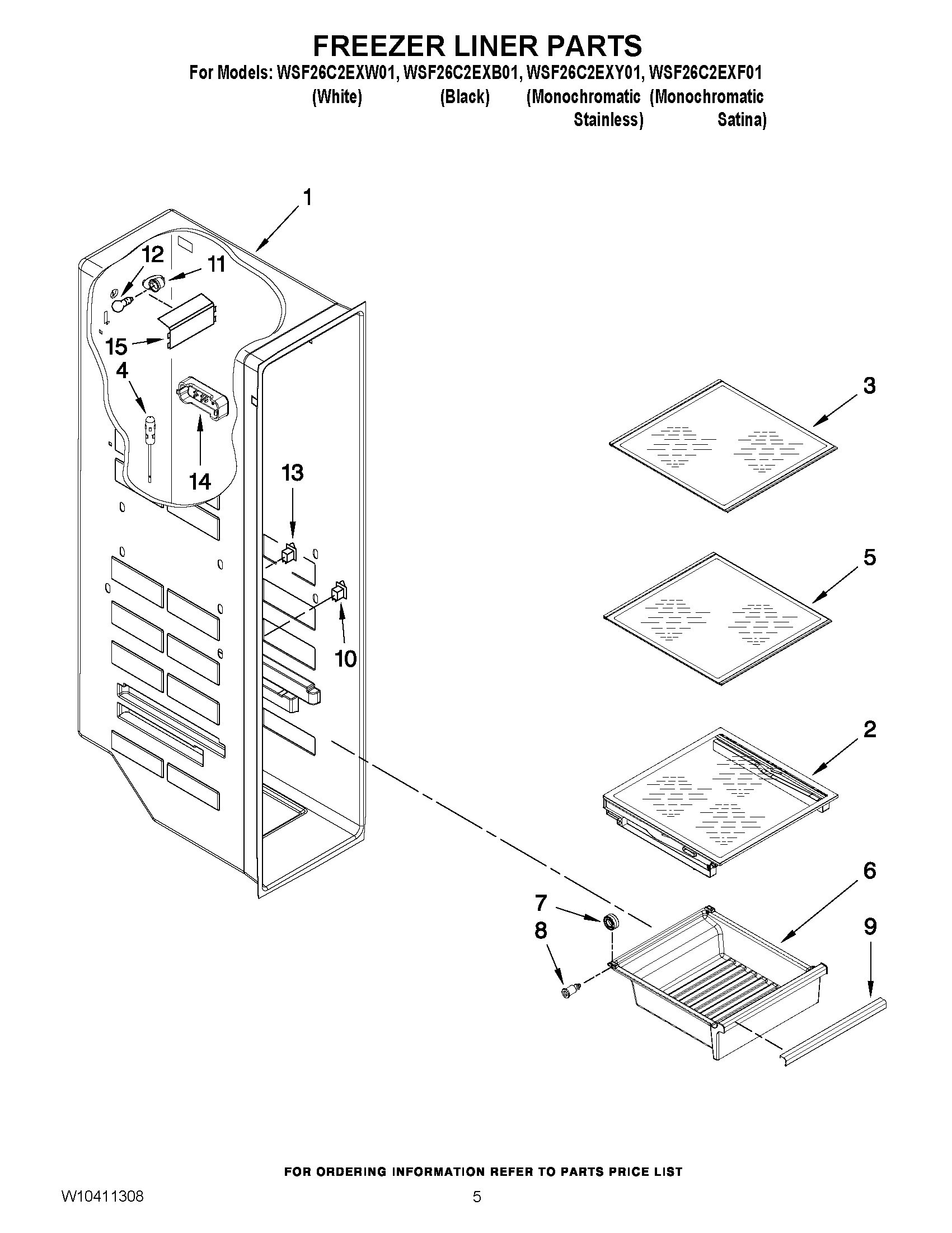 04 - FREEZER LINER PARTS