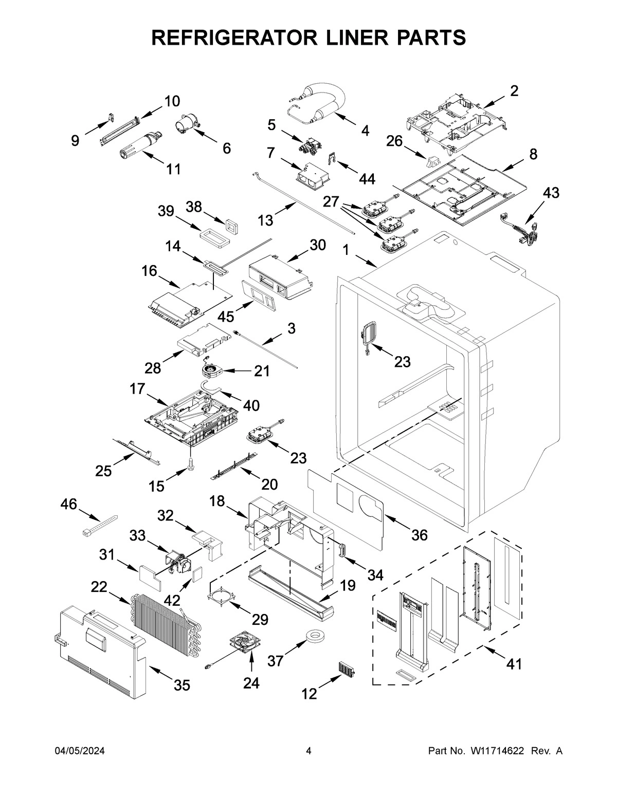 03 - REFRIGERATOR LINER PARTS