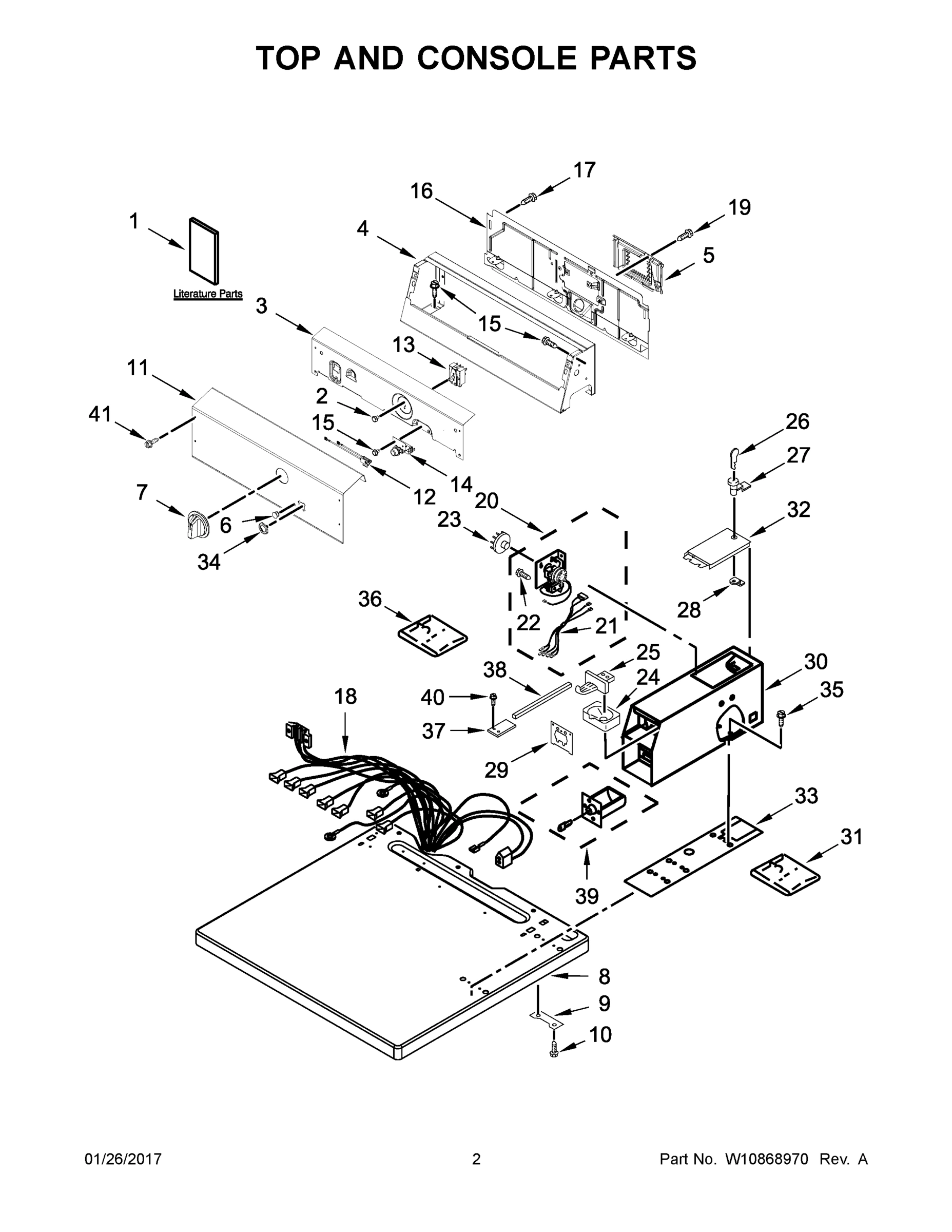 02 - TOP AND CONSOLE PARTS