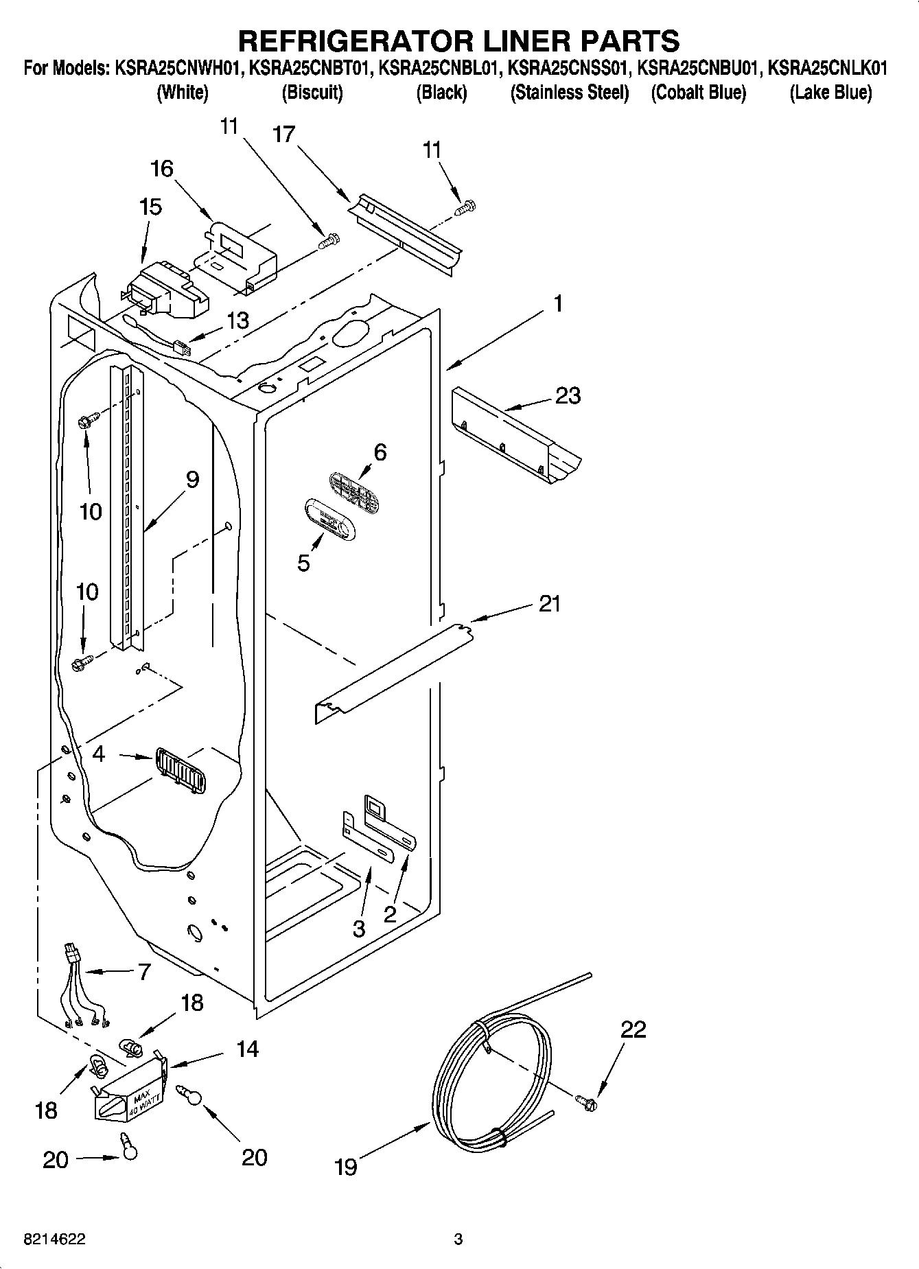 02 - REFRIGERATOR LINER PARTS