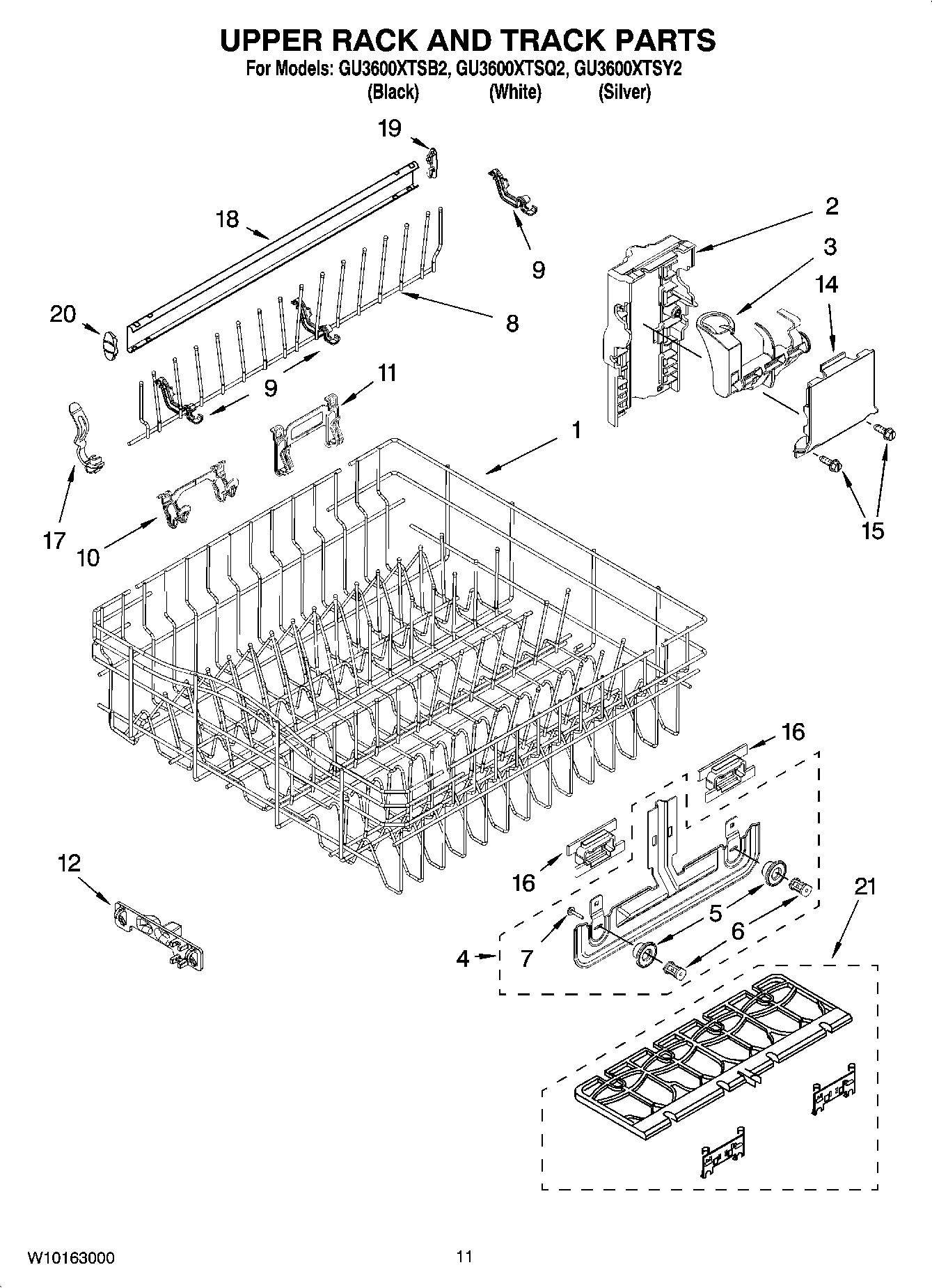 09 - UPPER RACK AND TRACK PARTS