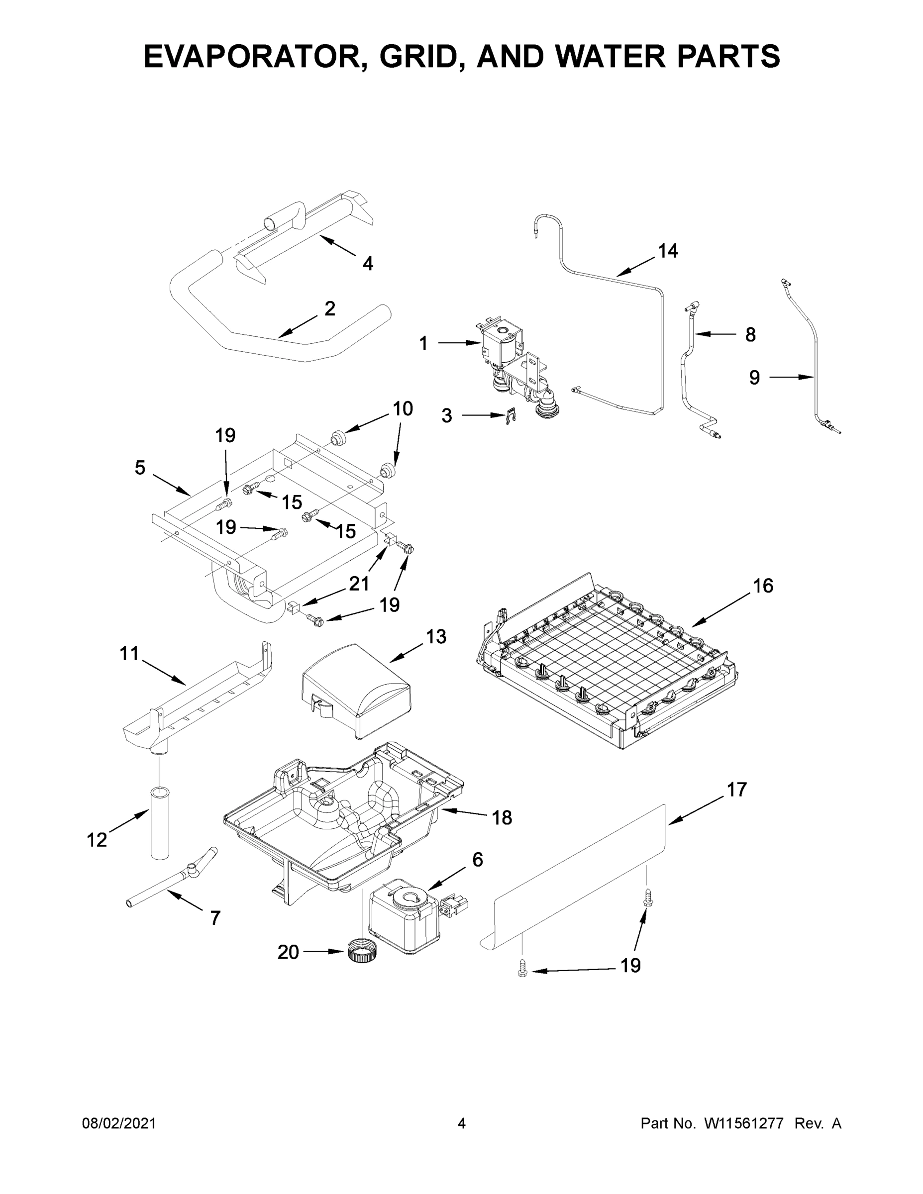 03 - EVAPORATOR, GRID, AND WATER PARTS