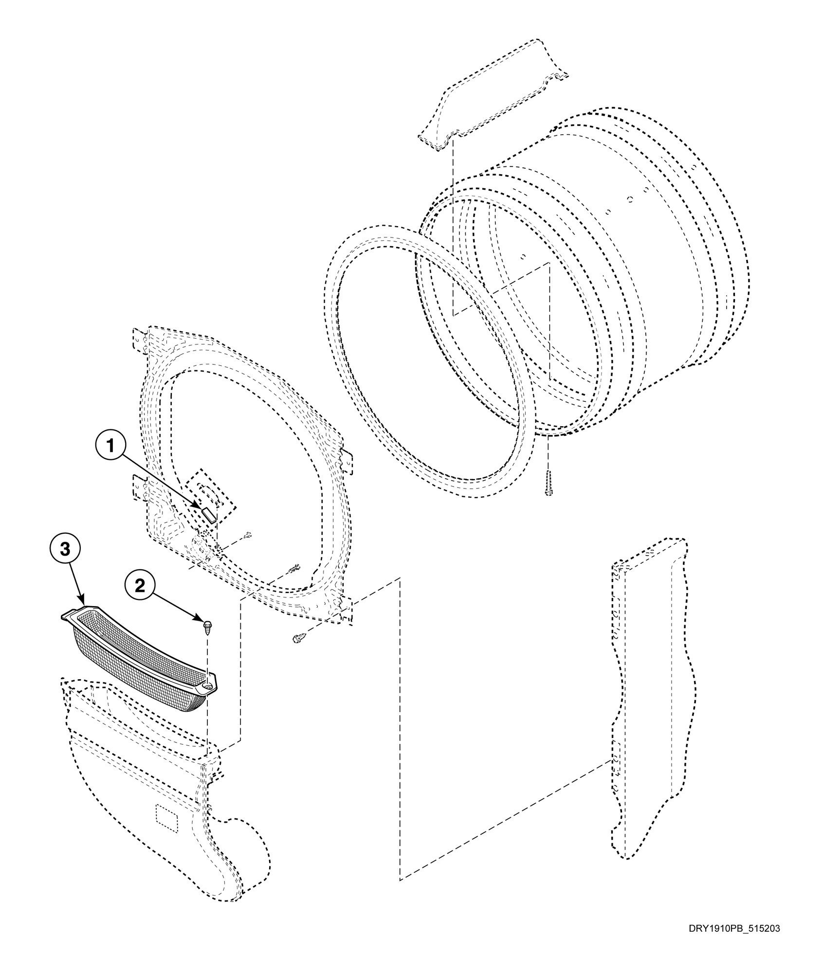 Front Bulkhead, Air Duct and Felt Seal (Drawing 2 of 2)