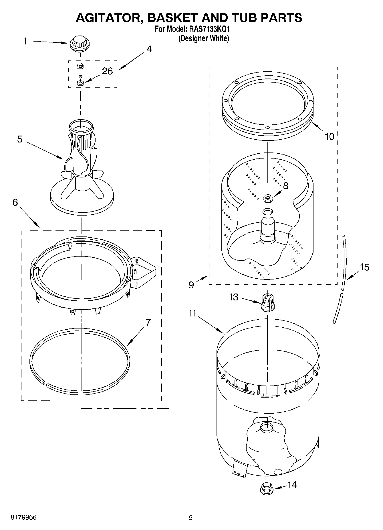 03 - AGITATOR, BASKET AND TUB PARTS