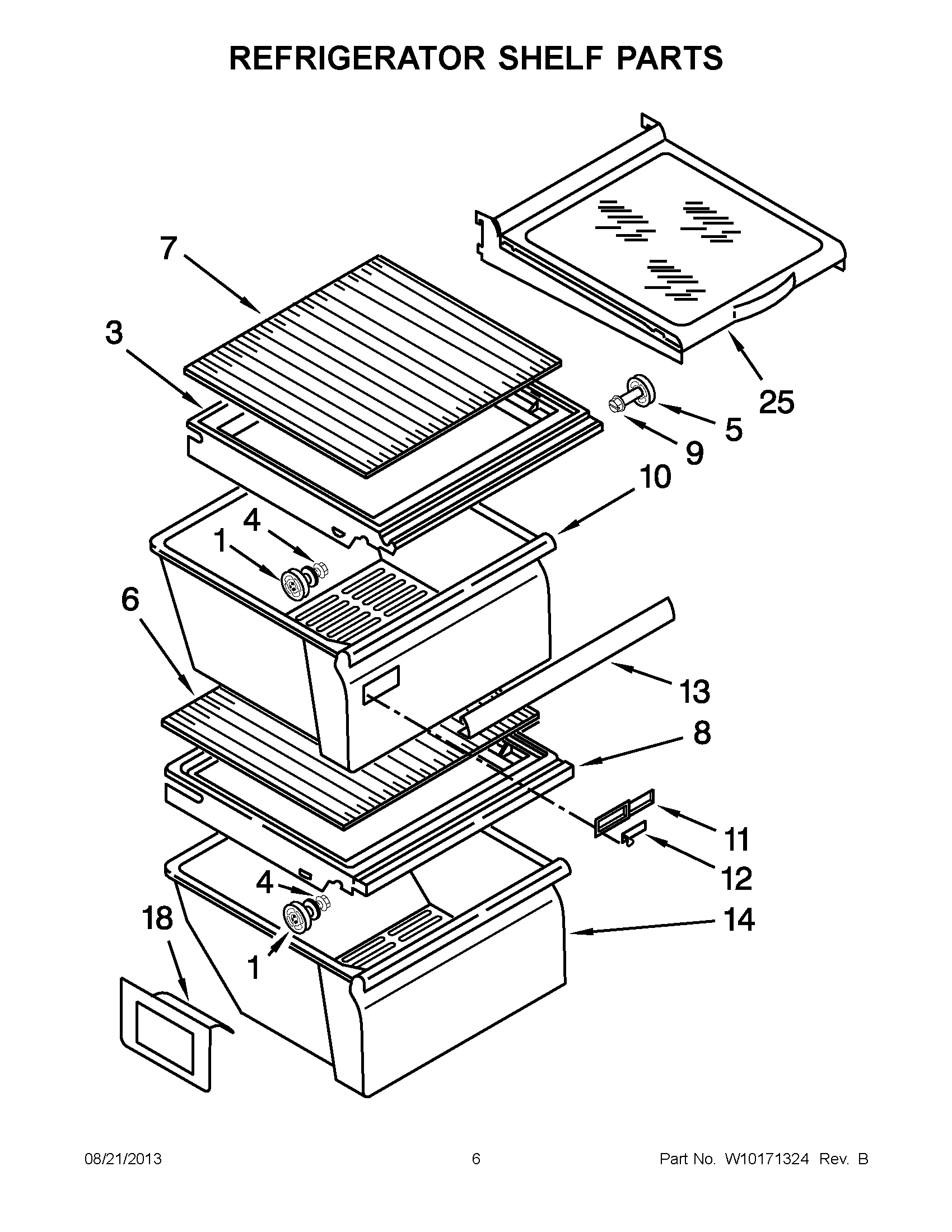 04 - REFRIGERATOR SHELF PARTS