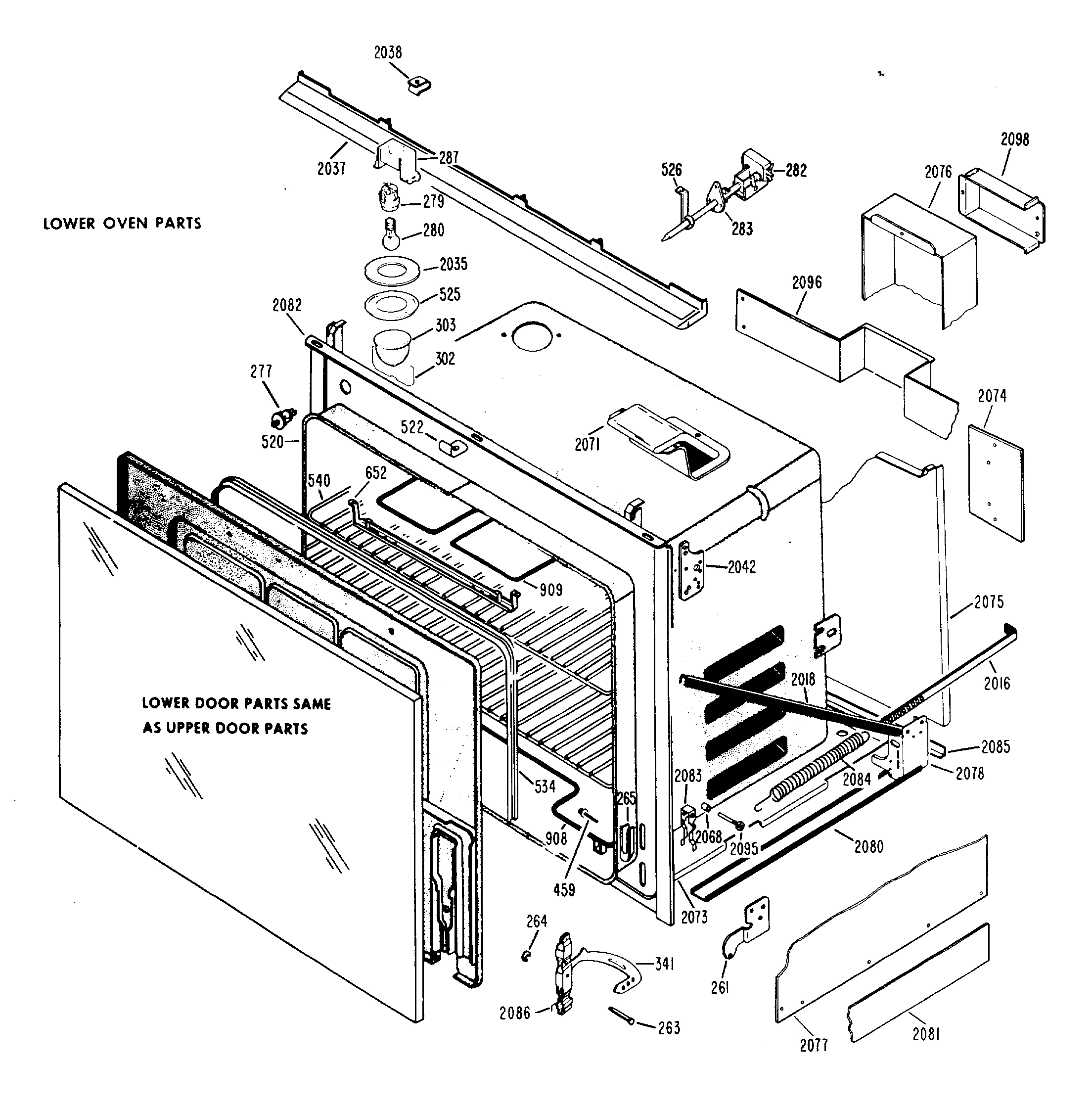LOWER OVEN PARTS