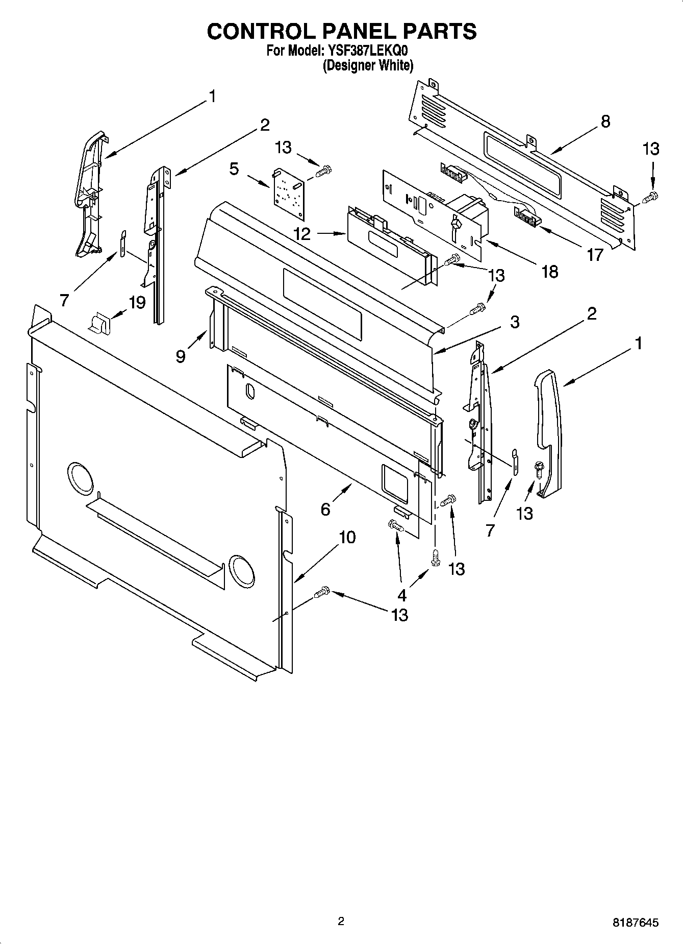 02 - CONTROL PANEL PARTS
