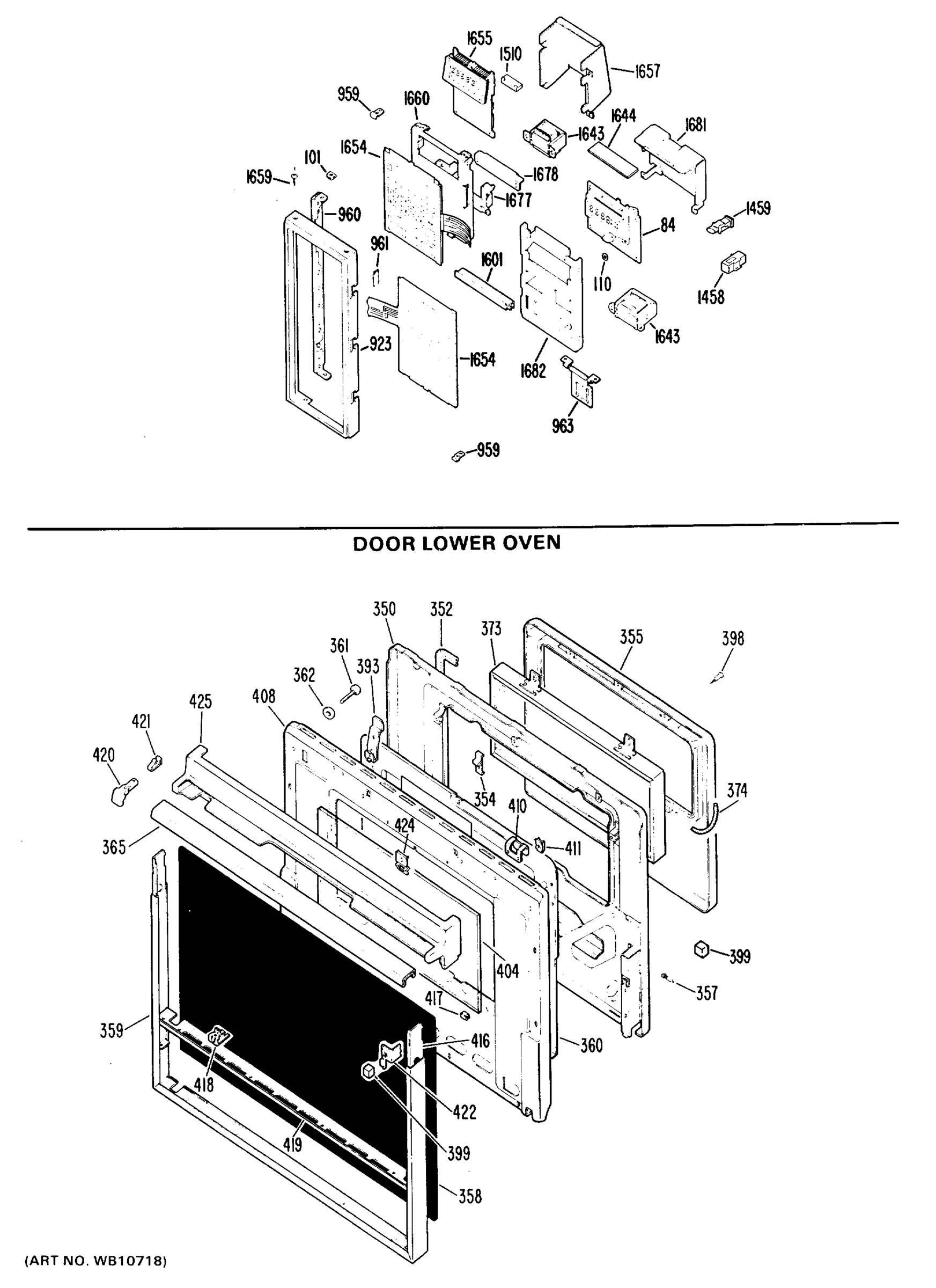 DOOR LOWER OVEN