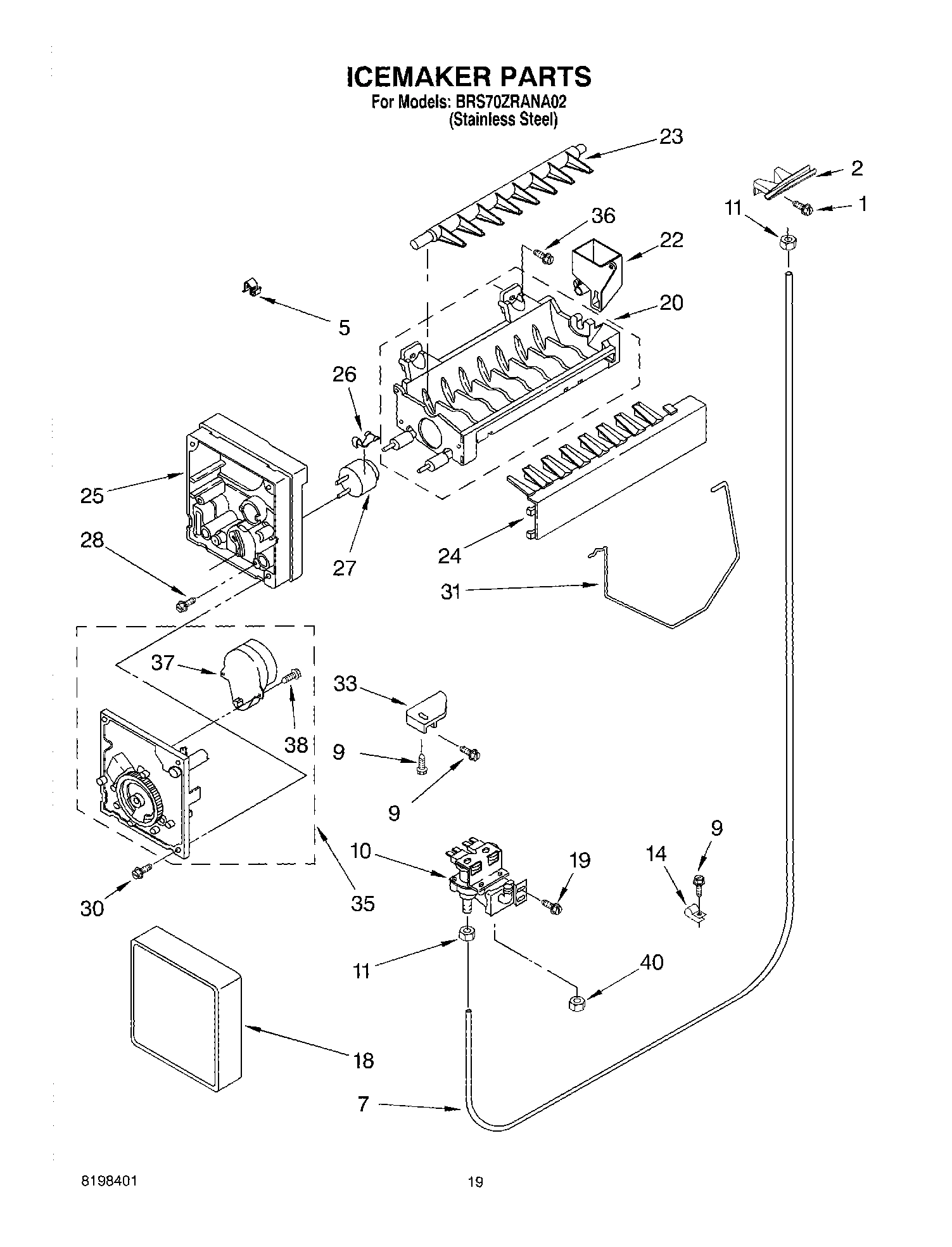 12 - ICEMAKER PARTS, PARTS NOT ILLUSTRATED