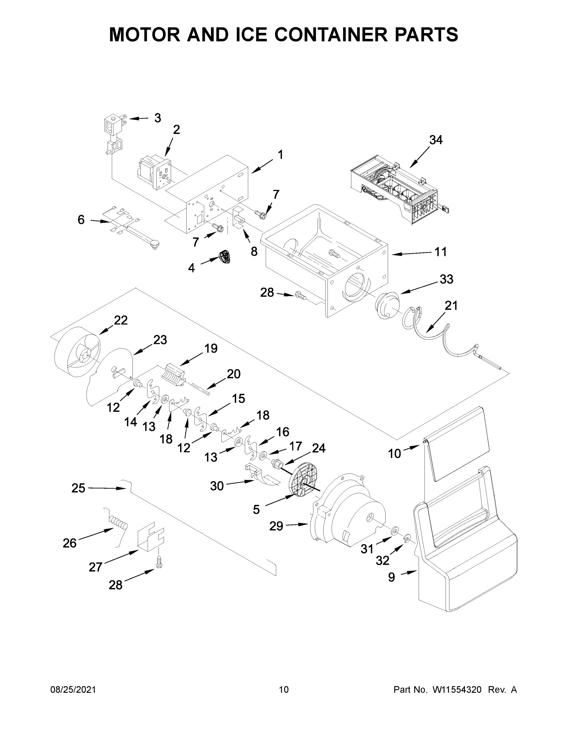 06 - MOTOR AND ICE CONTAINER PARTS