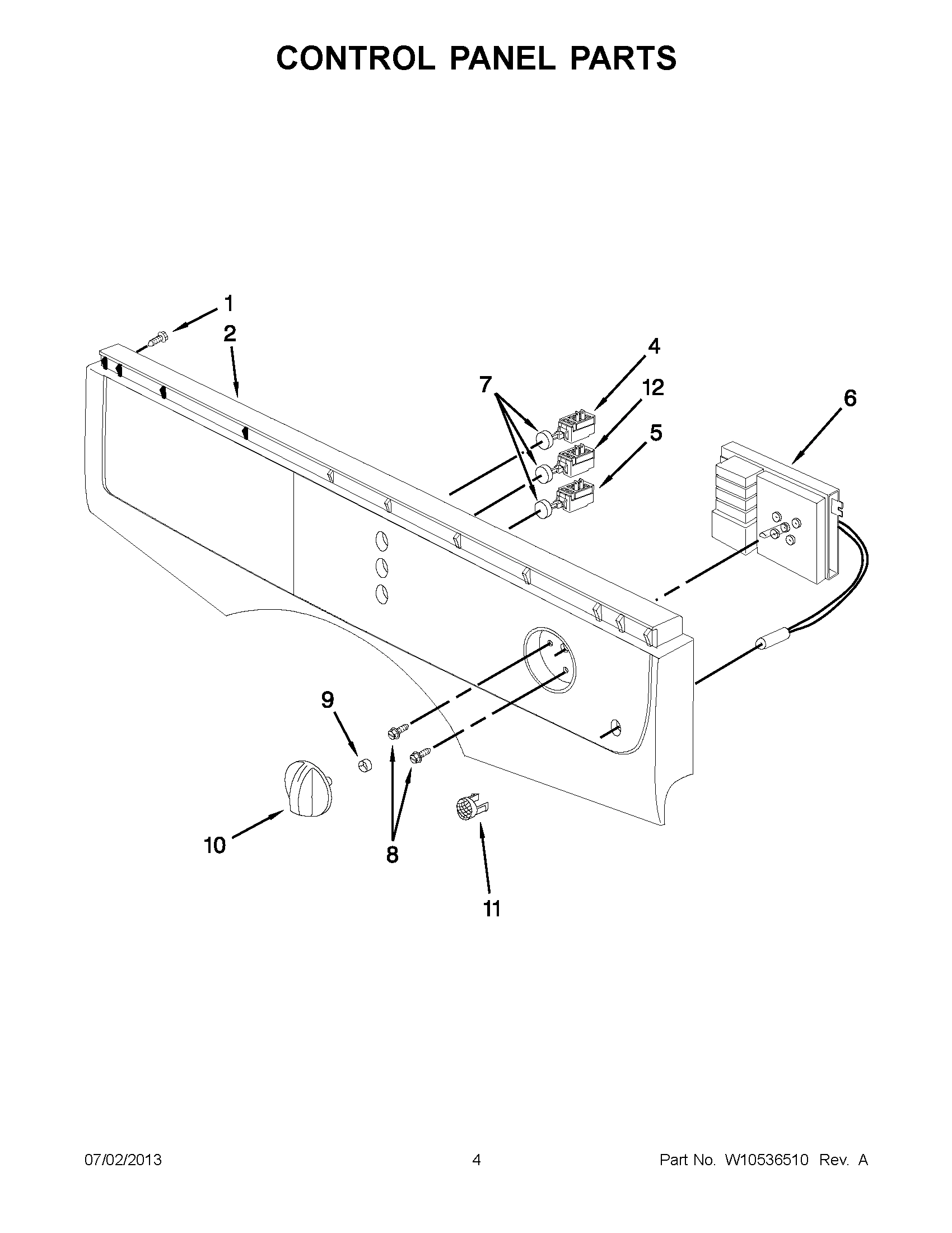 02 - CONTROL PANEL PARTS