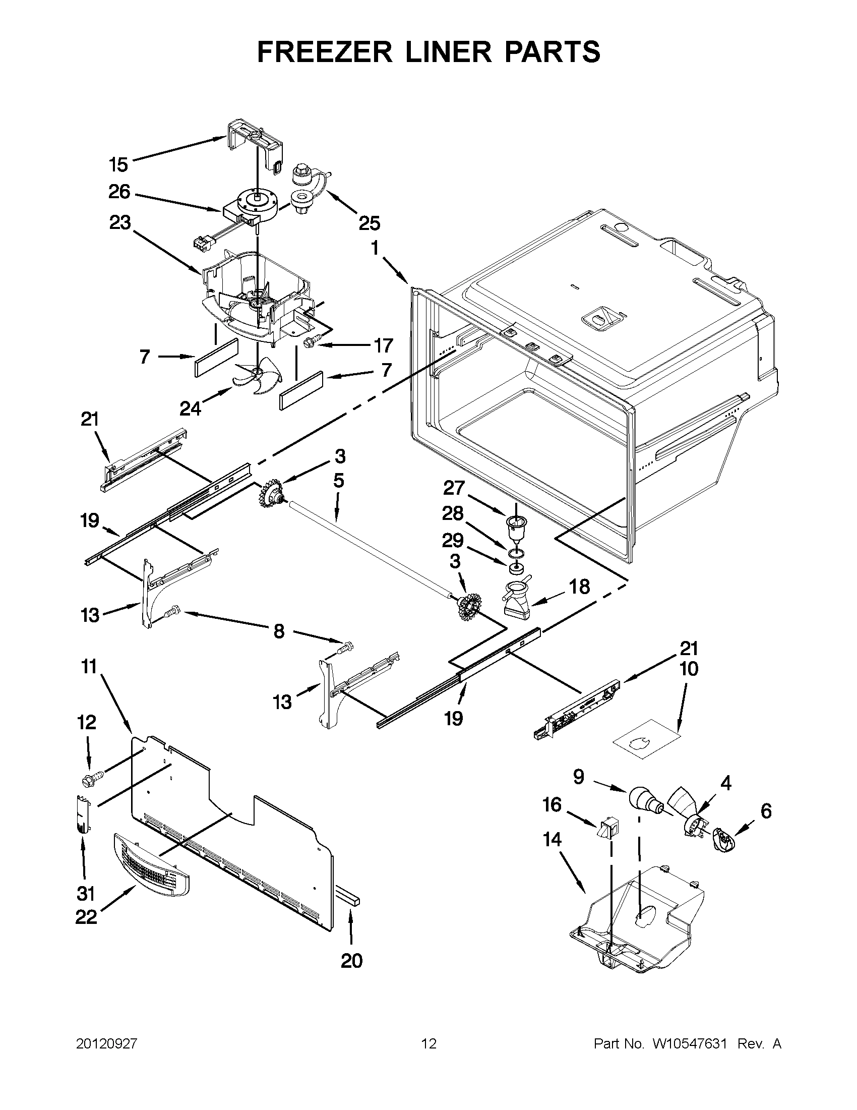 06 - FREEZER LINER PARTS