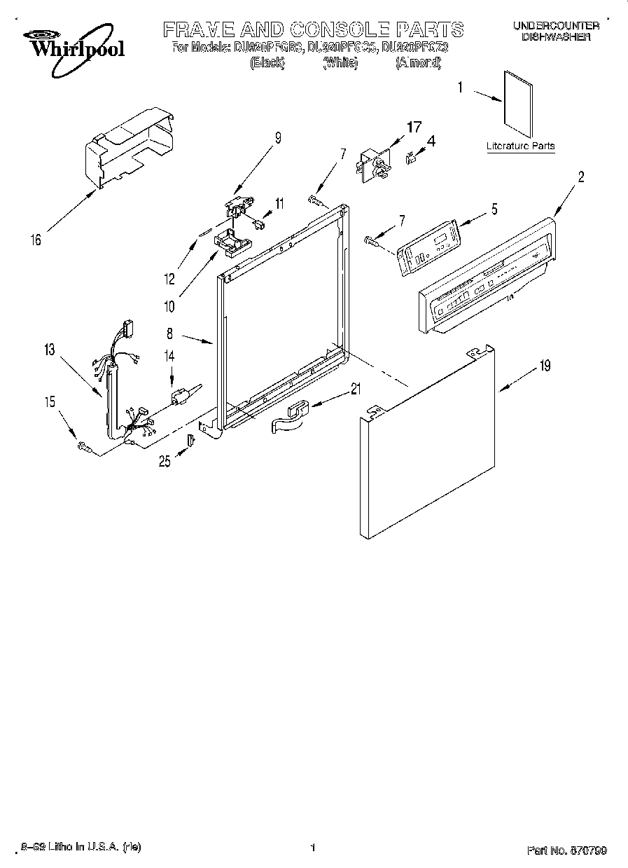 01 - FRAME AND CONSOLE, LITERATURE