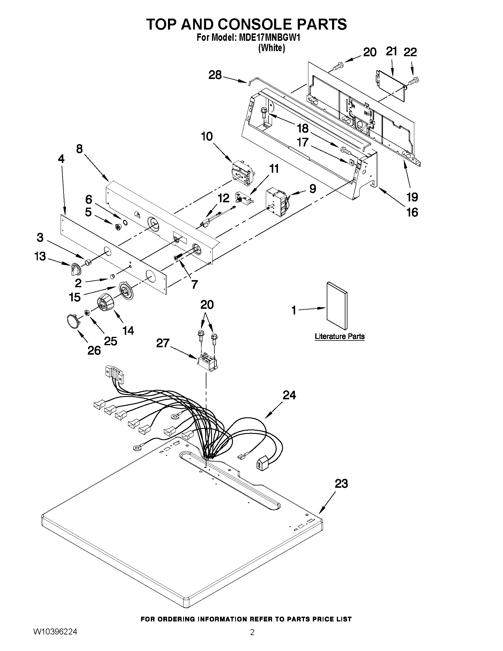 01 - TOP AND CONSOLE PARTS