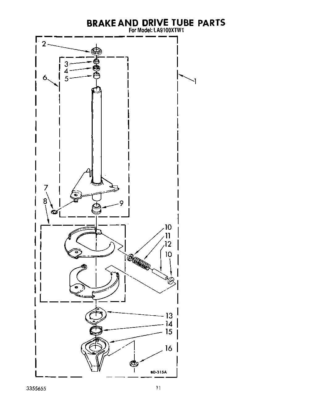 10 - BRAKE AND DRIVE TUBE