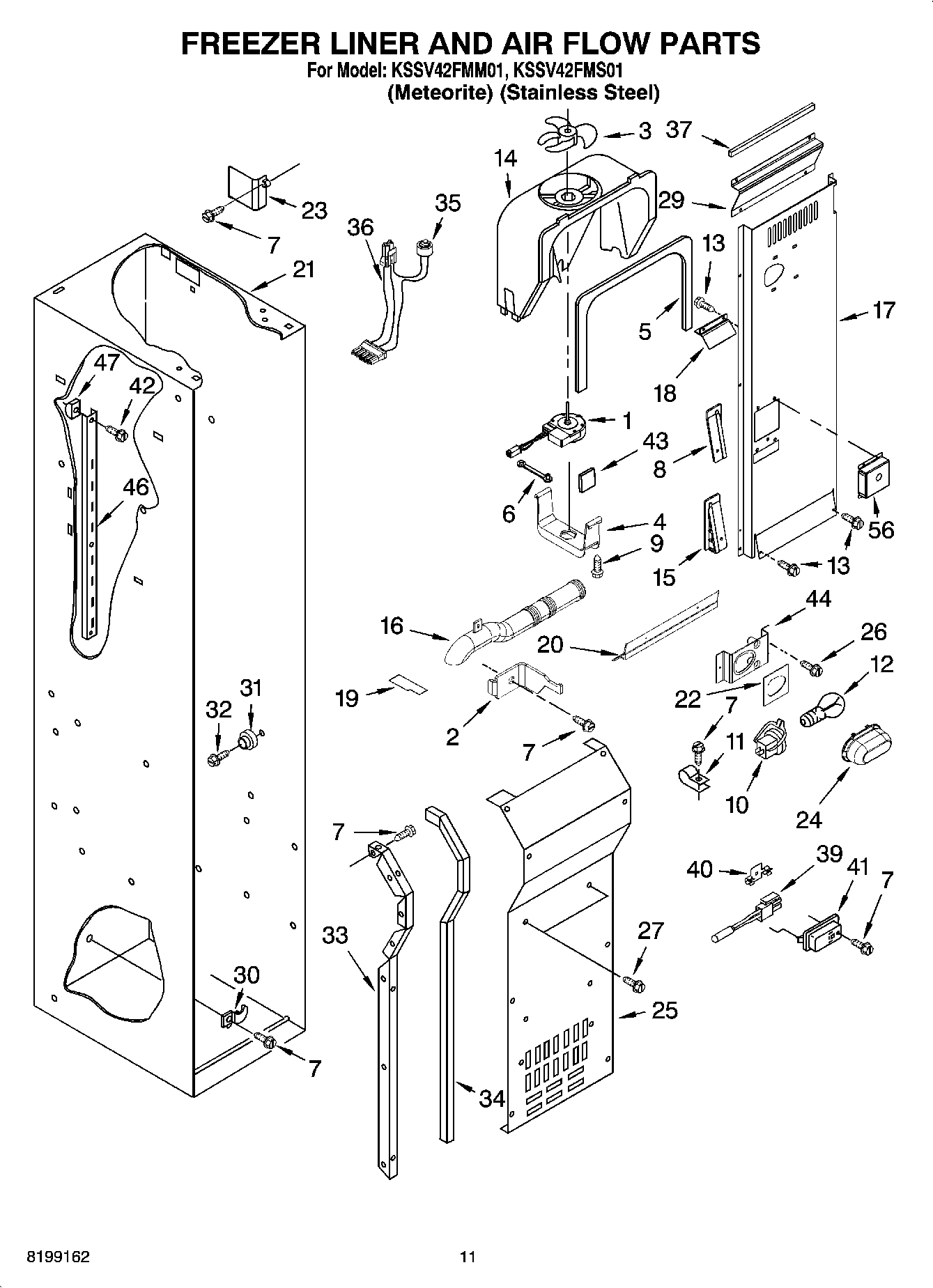 08 - FREEZER LINER AND AIR FLOW PARTS