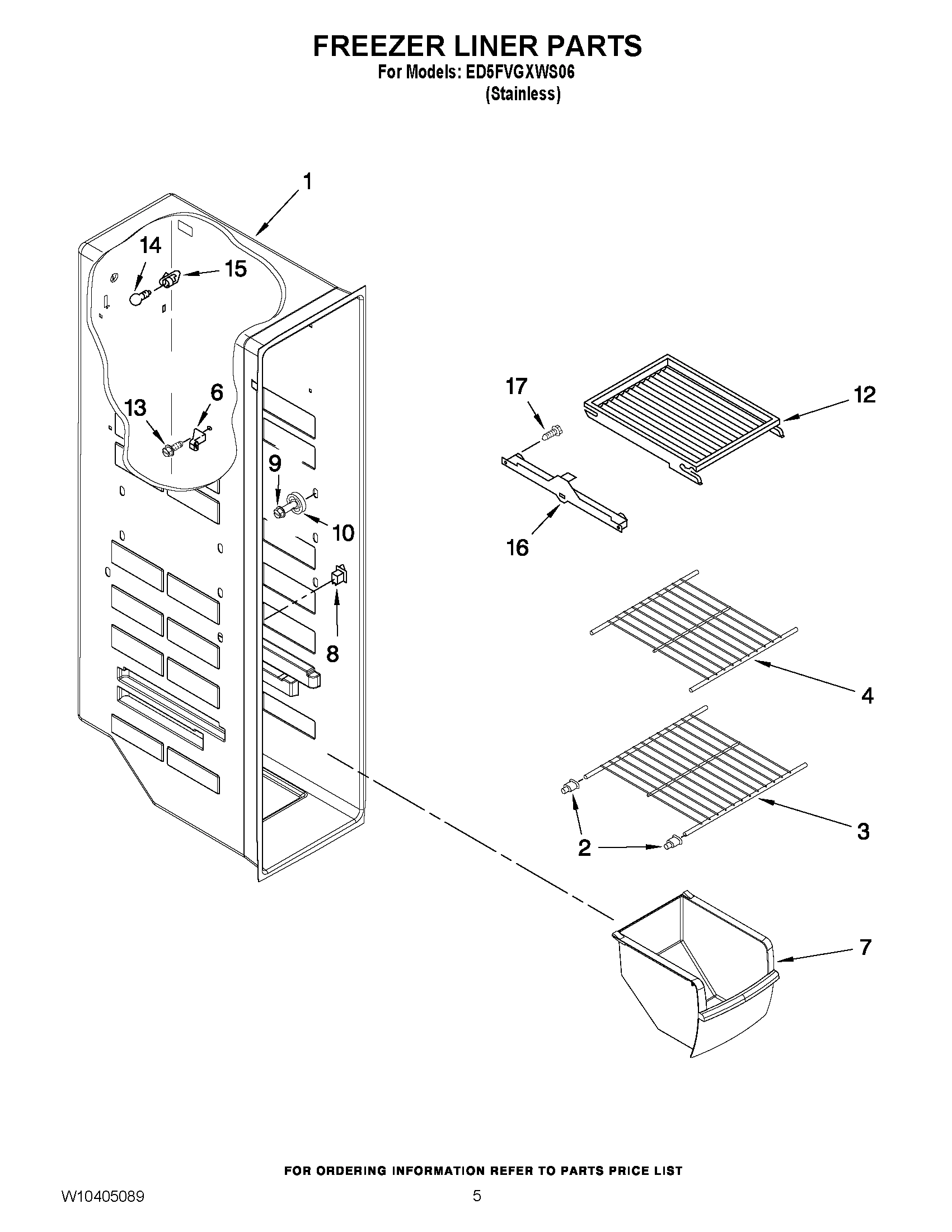 04 - FREEZER LINER PARTS