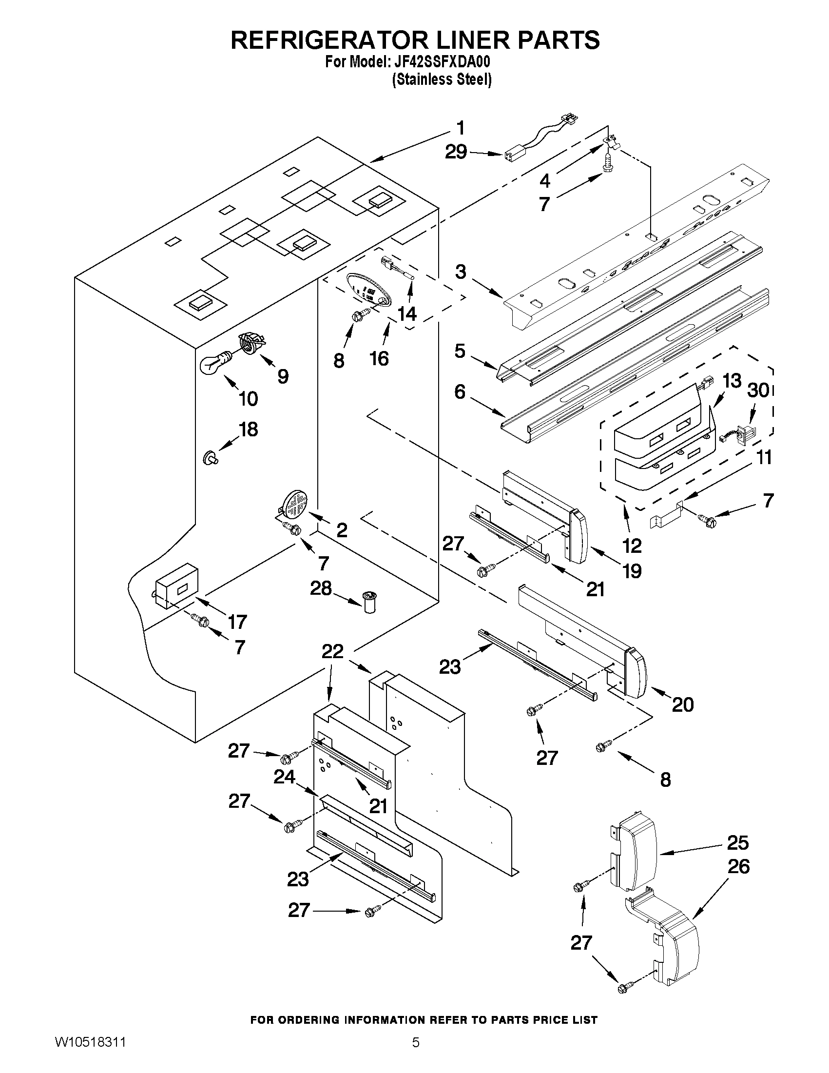 04 - REFRIGERATOR LINER PARTS