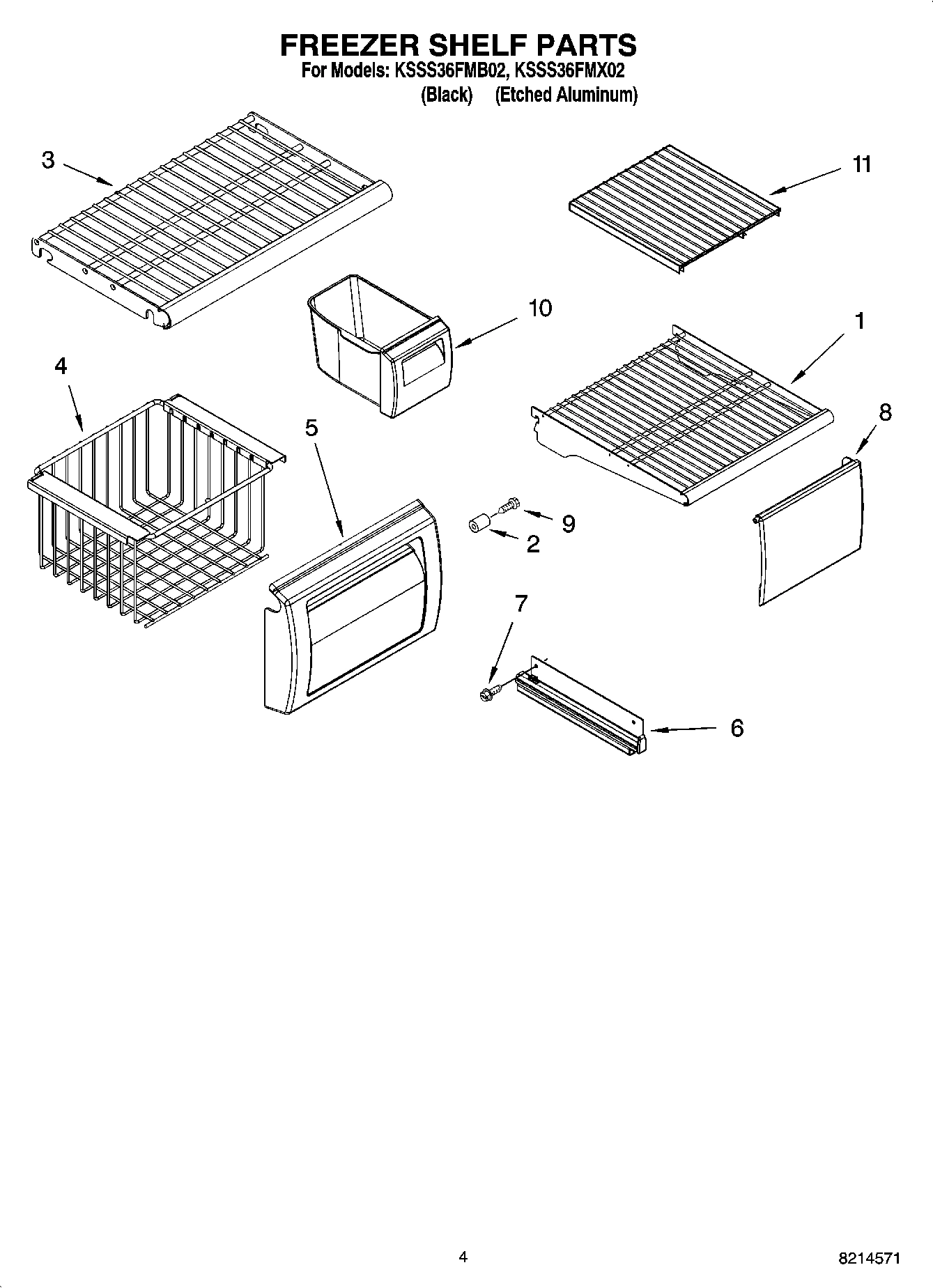 03 - FREEZER SHELF PARTS