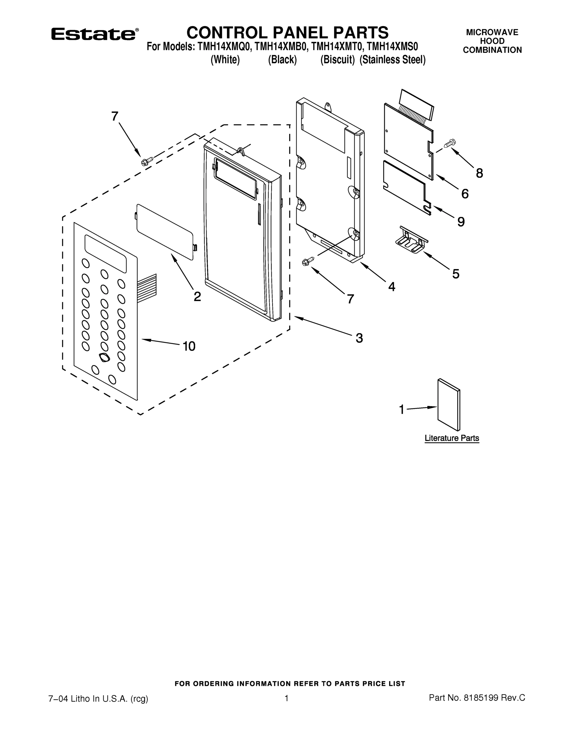 01 - CONTROL PANEL PARTS
