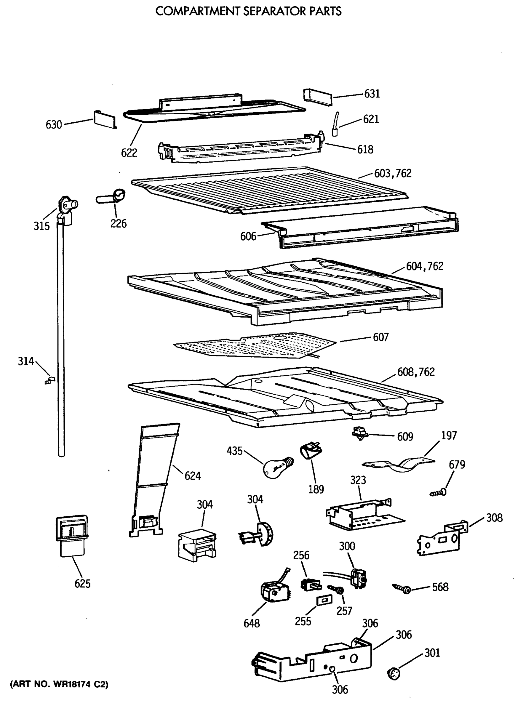 COMPARTMENT SEPARATOR PARTS