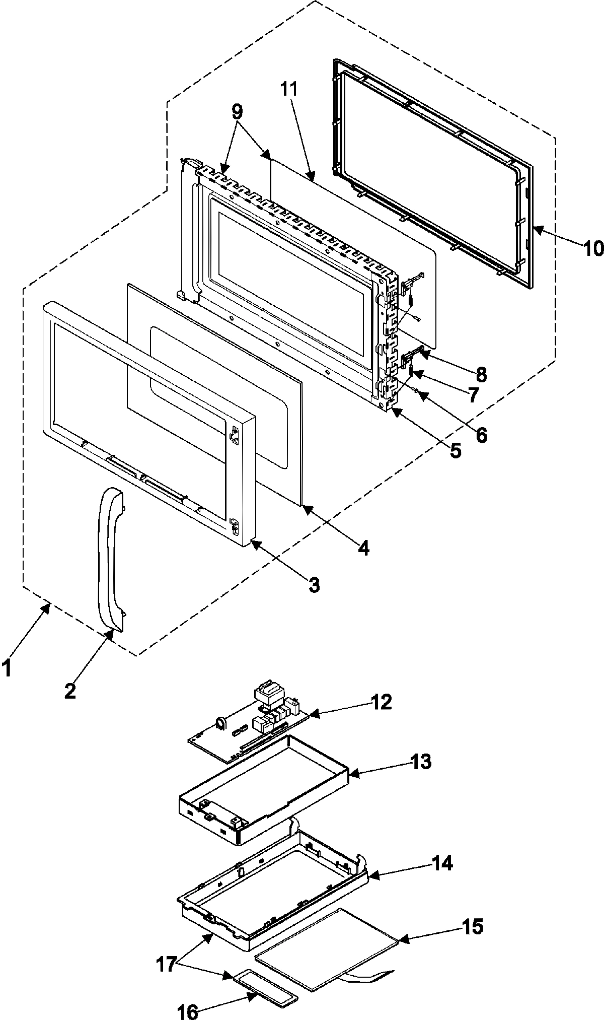 02 - CONTROL PANEL/DOOR ASSEMBLY