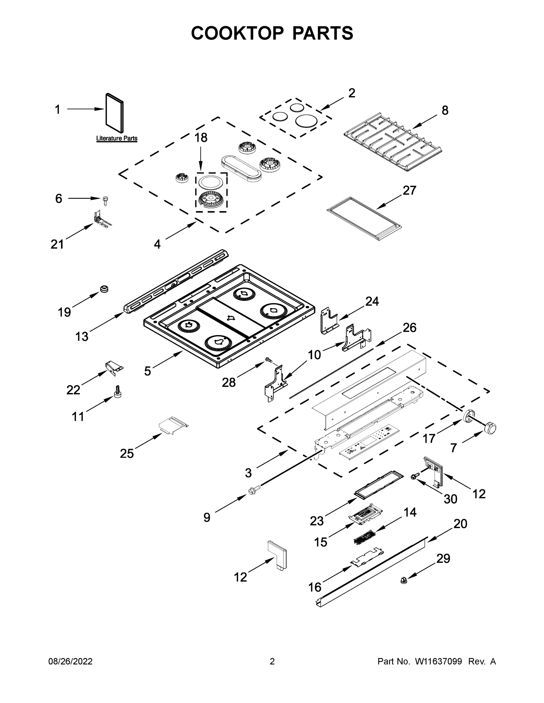 02 - COOKTOP PARTS