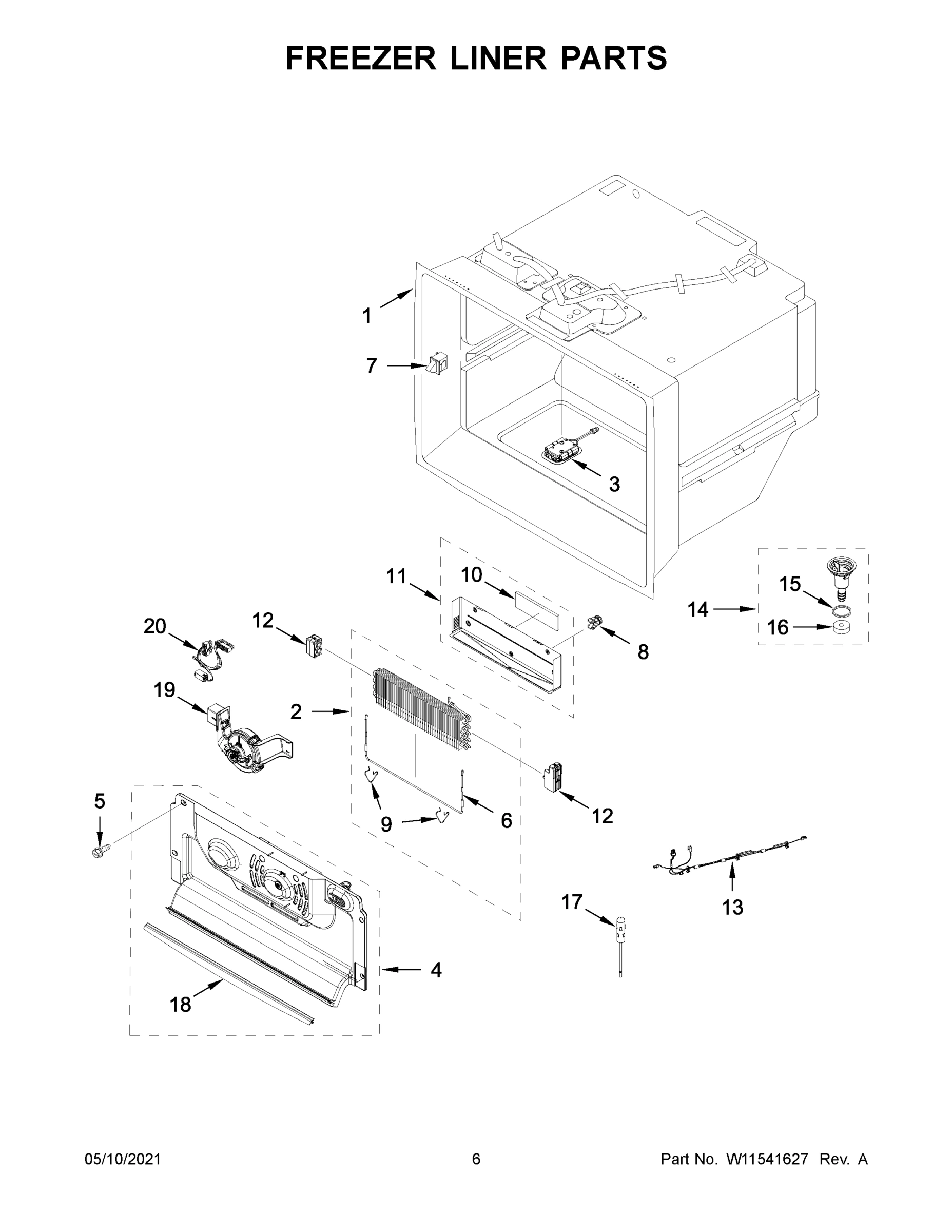 04 - FREEZER LINER PARTS