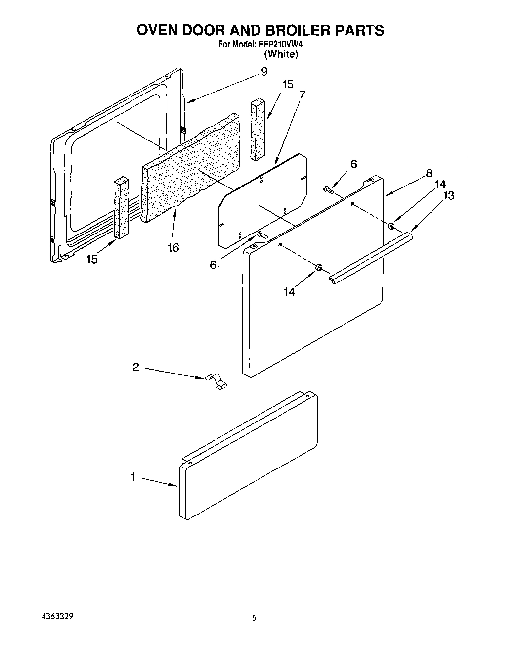 04 - OVEN DOOR AND BROILER
