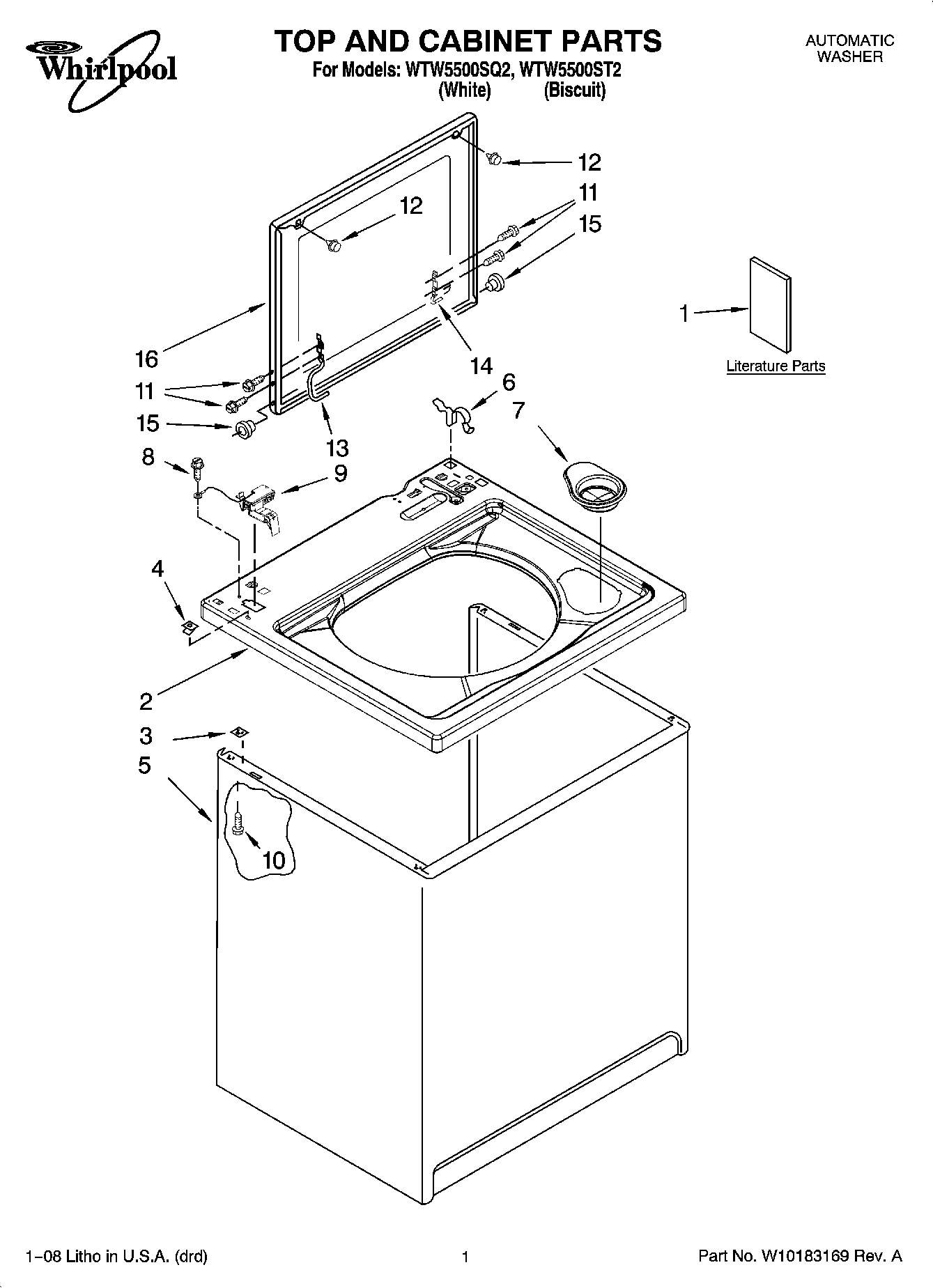 01 - TOP AND CABINET PARTS