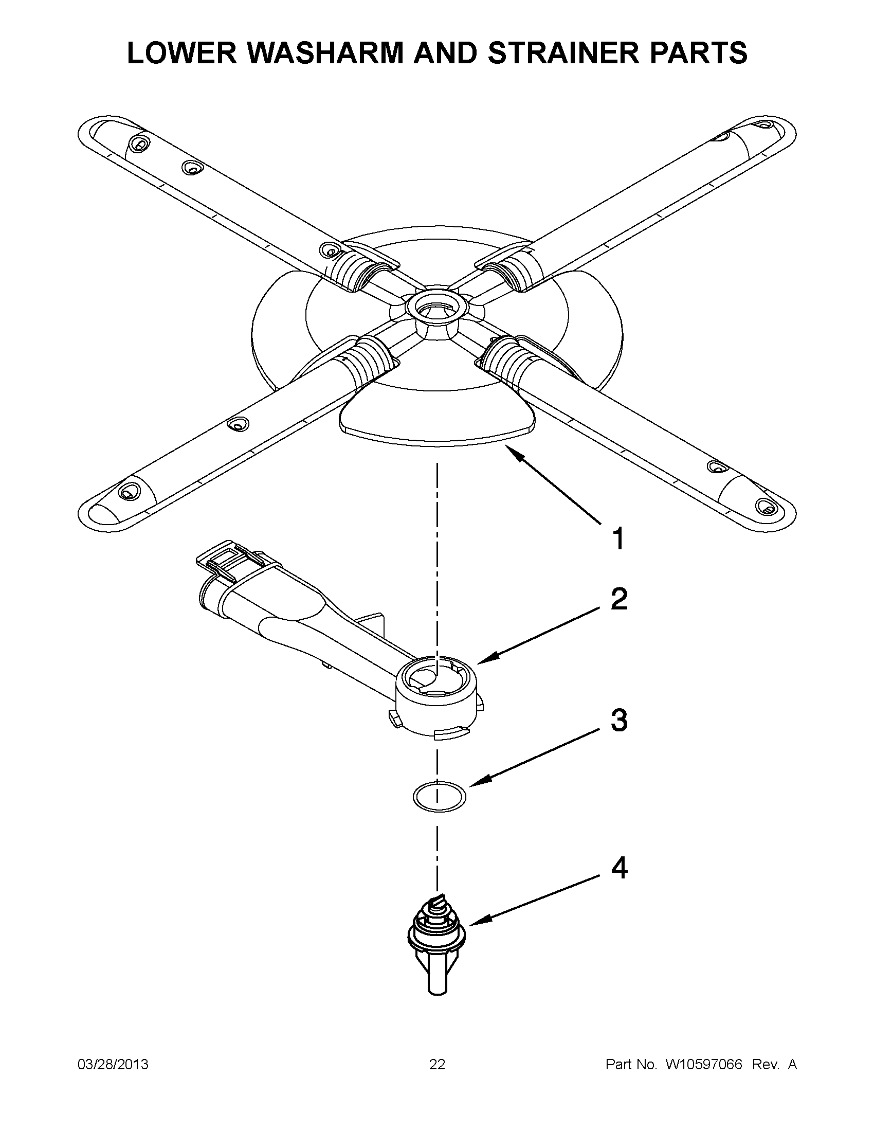 11 - LOWER WASHARM AND STRAINER PARTS