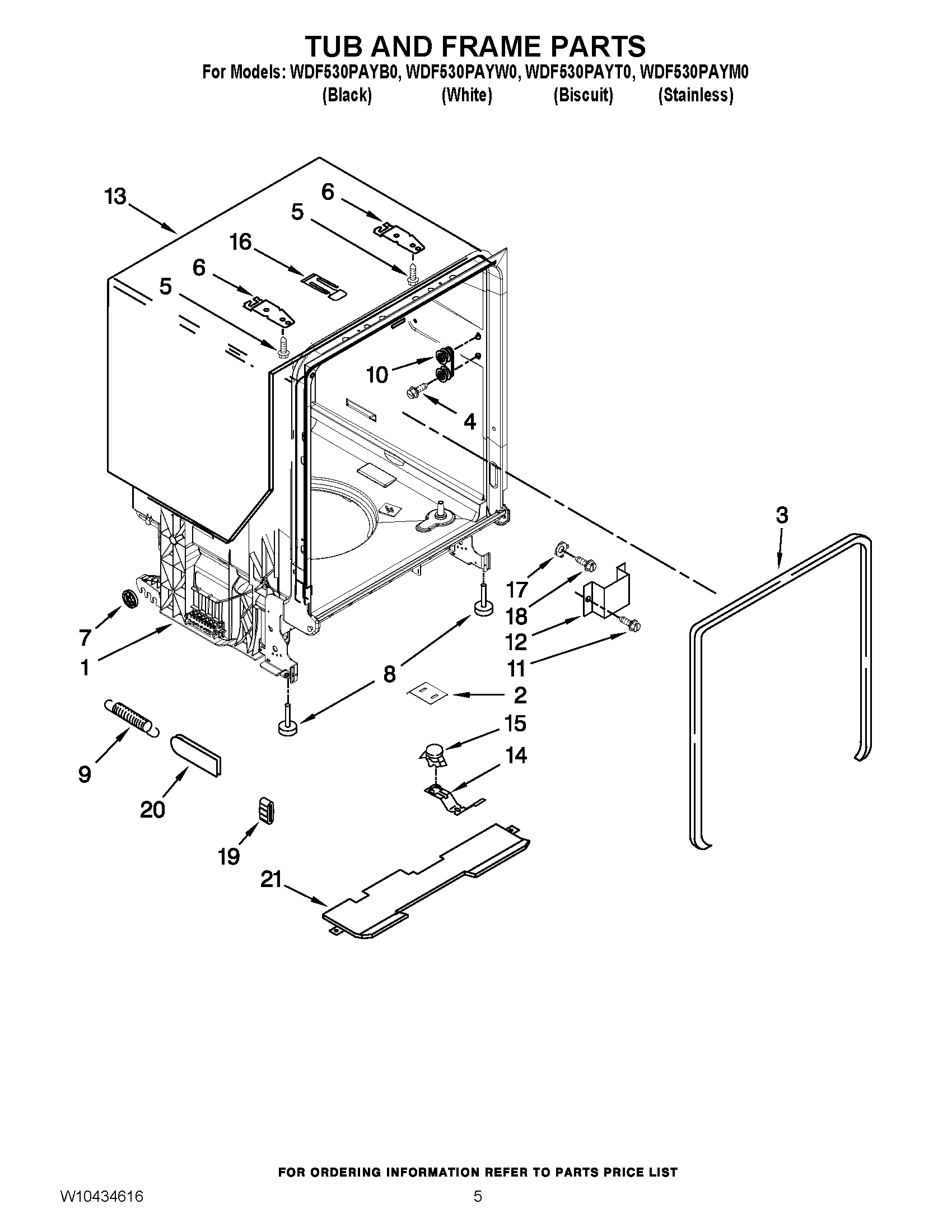05 - TUB AND FRAME PARTS