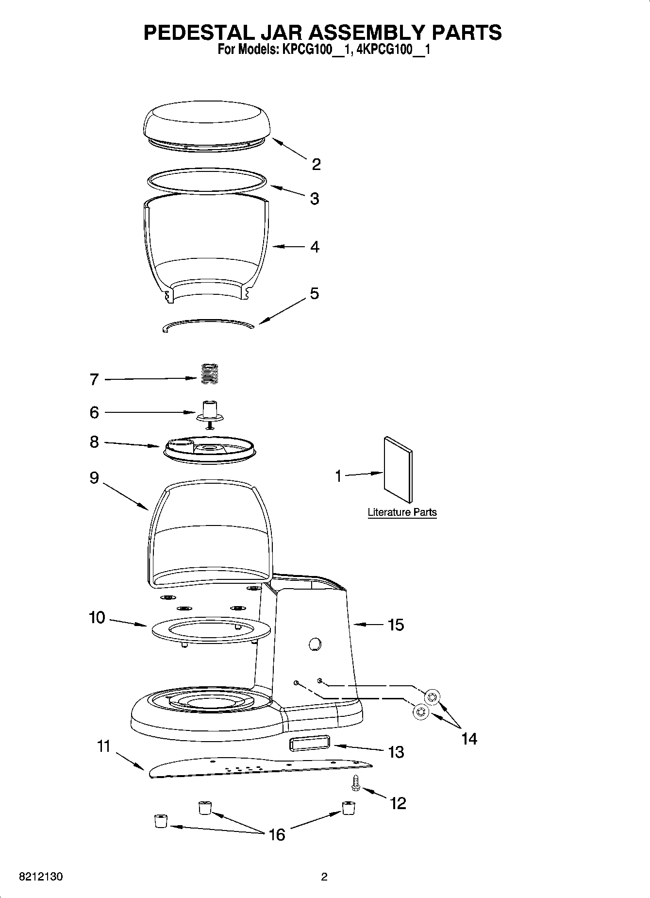 01 - PEDESTAL JAR ASSEMBLY PARTS