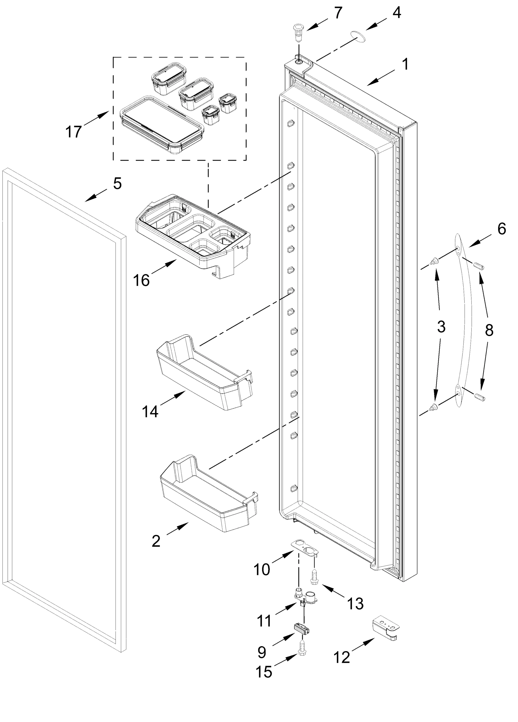 REFRIGERATOR DOOR PARTS