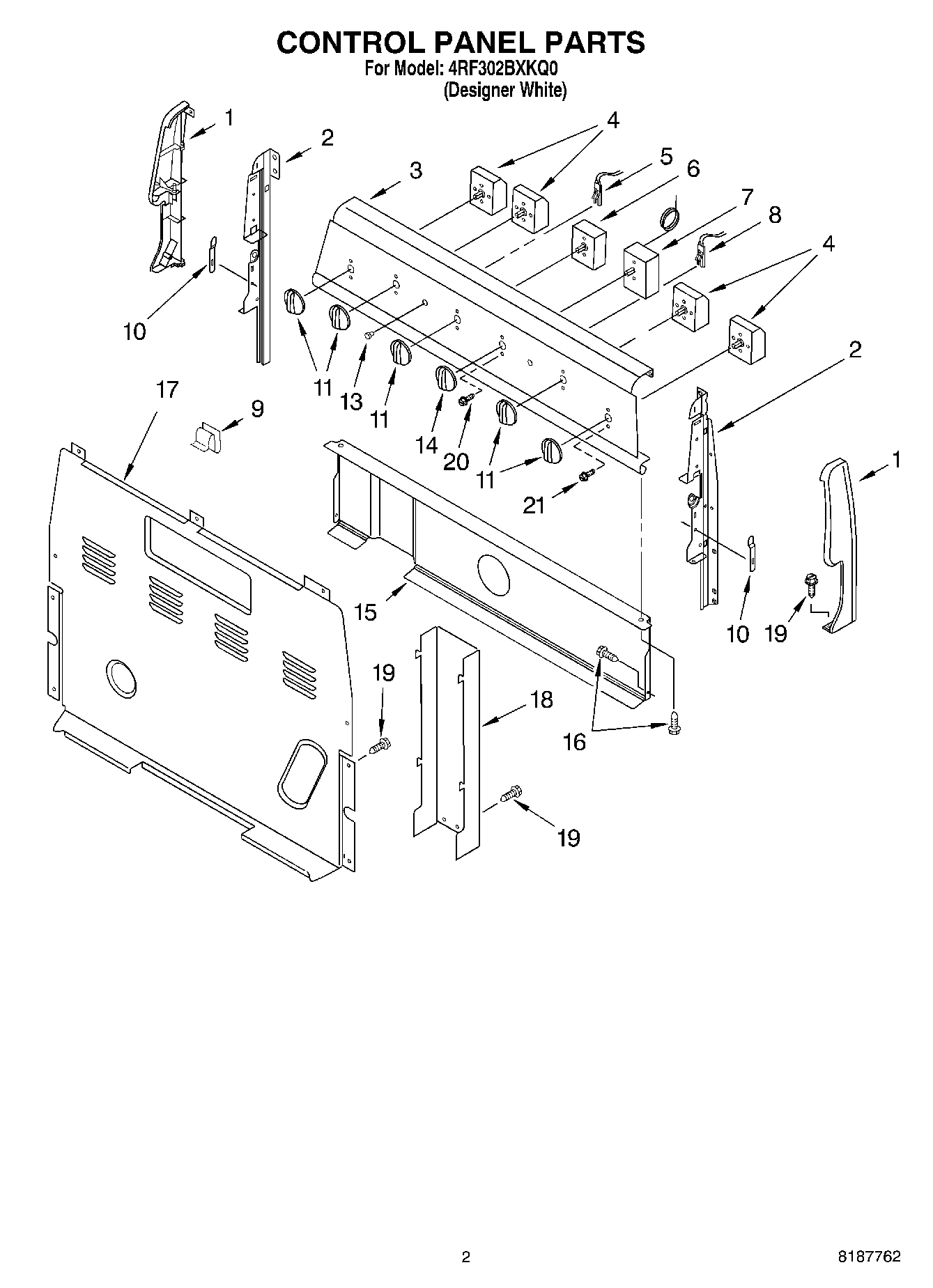 02 - CONTROL PANEL PARTS
