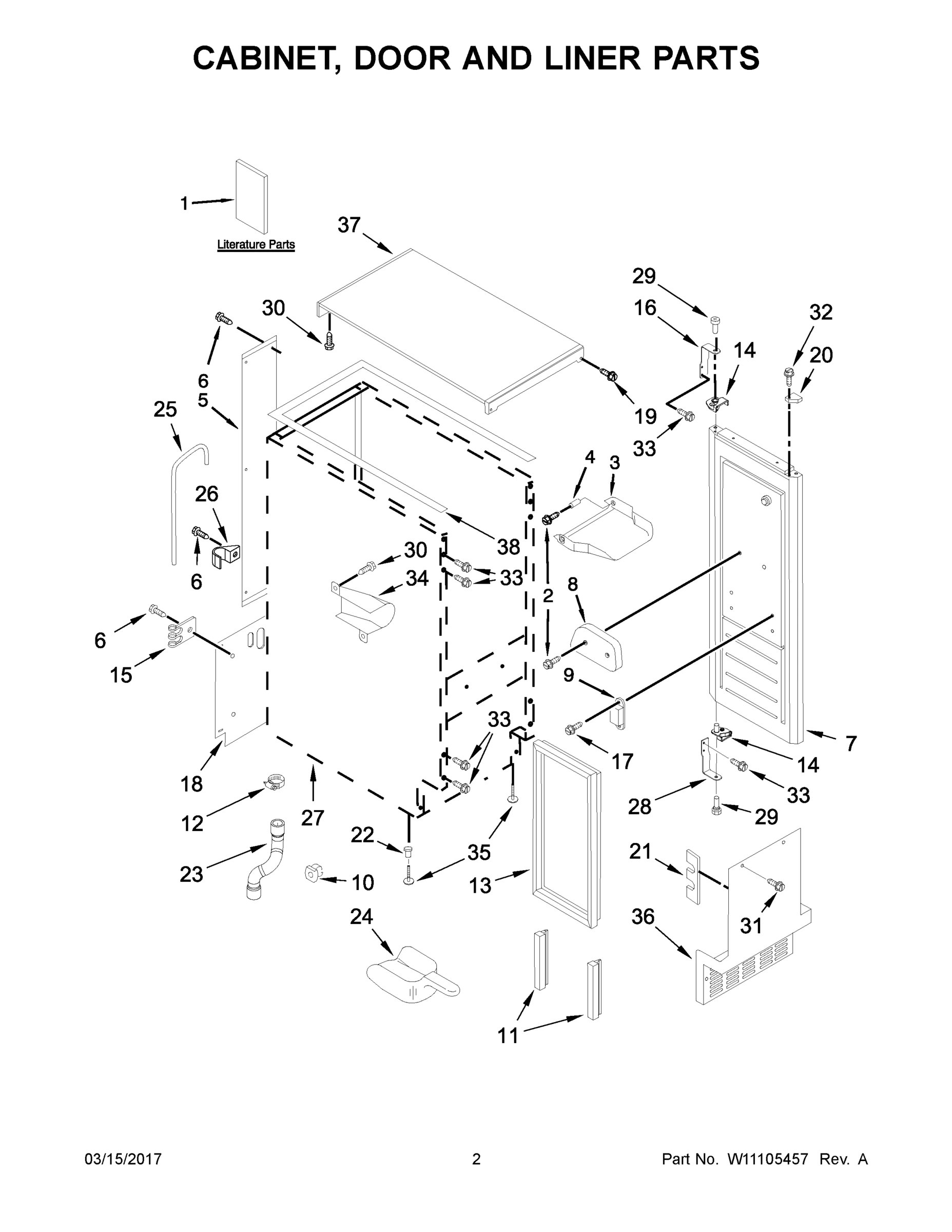 02 - CABINET, DOOR AND LINER PARTS